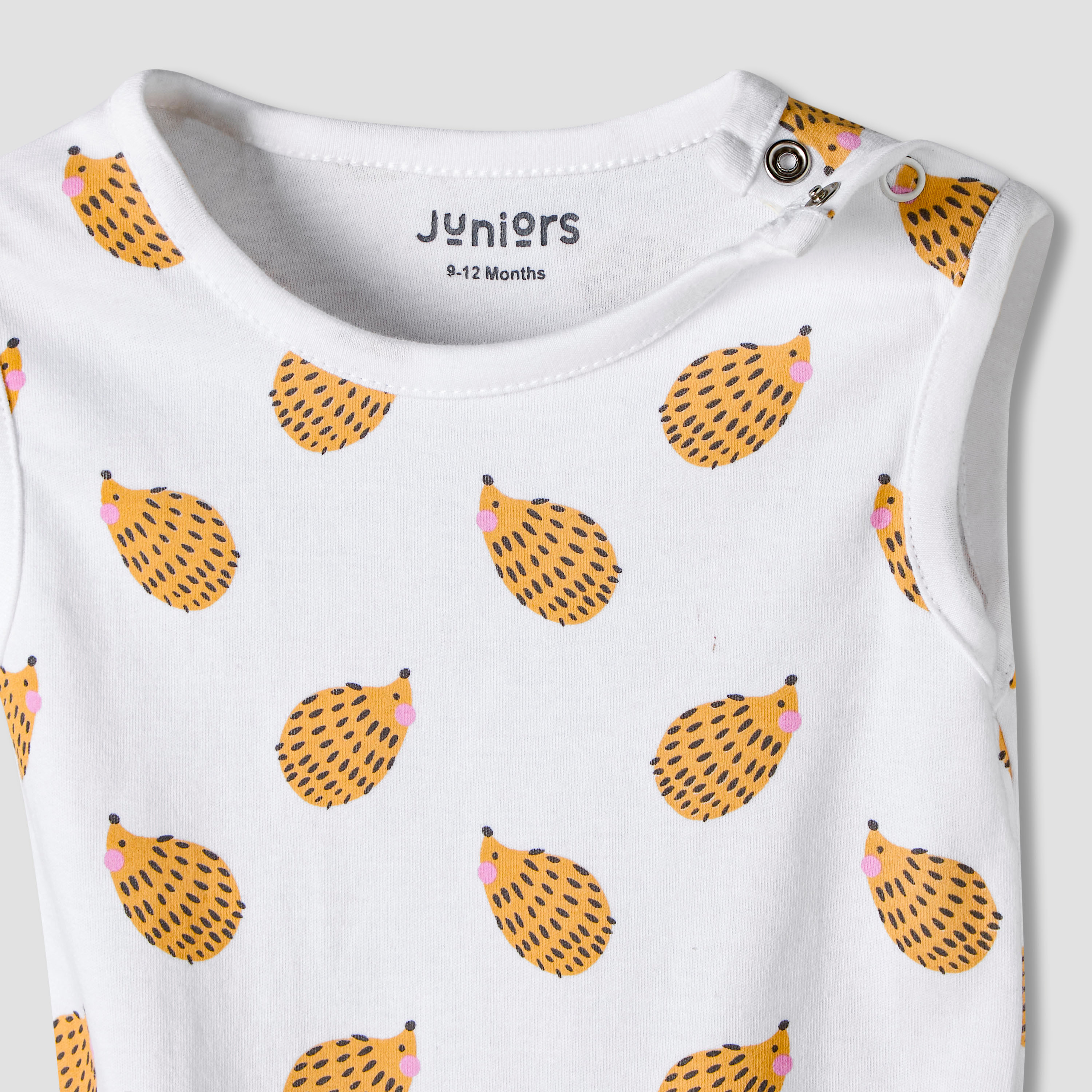Pack of 7 Juniors Cotton Sleeveless Bodysuit with Assorted Print-baby-girls-clothing-bodysuits-image-10