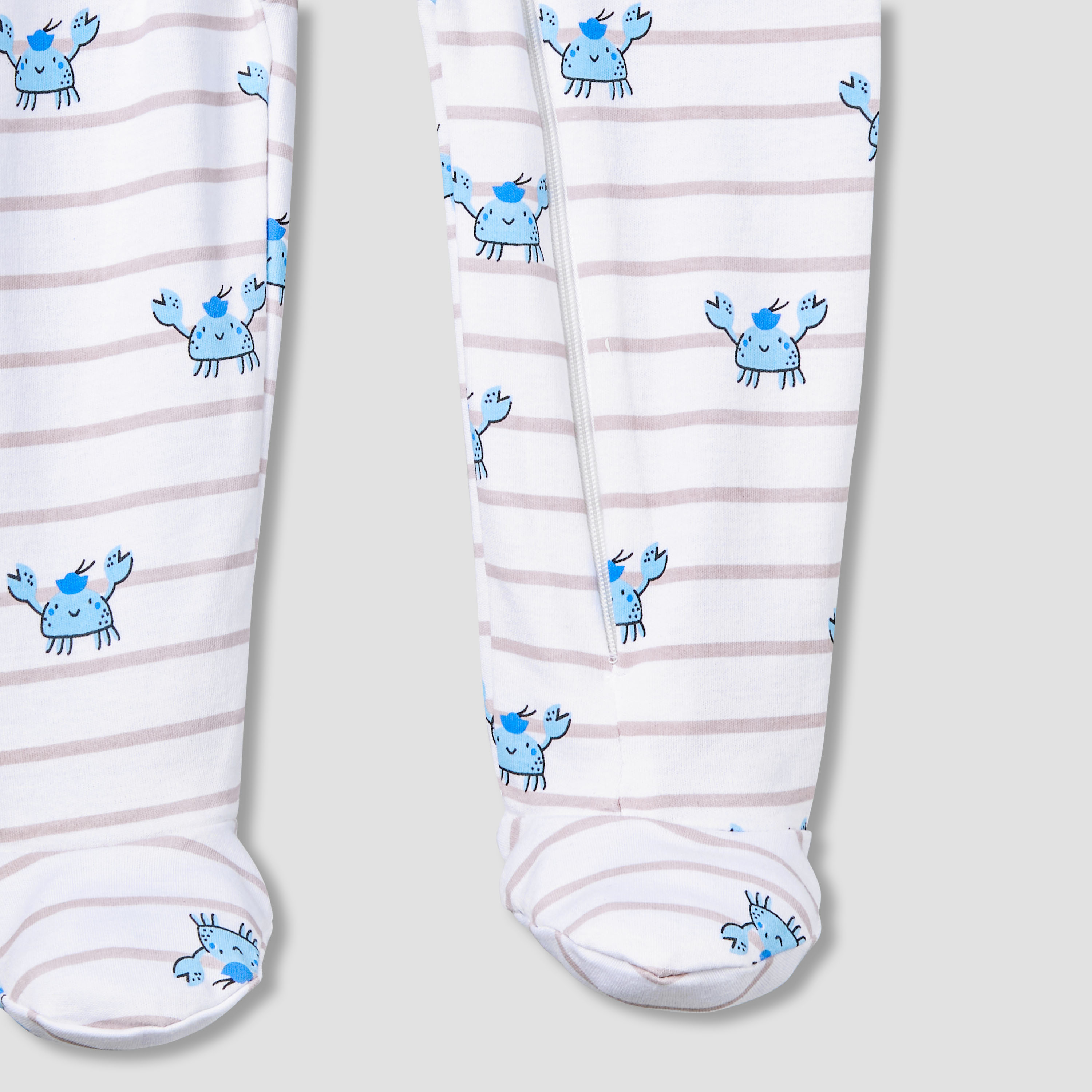Juniors Cotton Round Neck Long Sleeve Sleepsuit with Zip Closure-baby-boys-clothing-nightwear-sleepsuits-image-4
