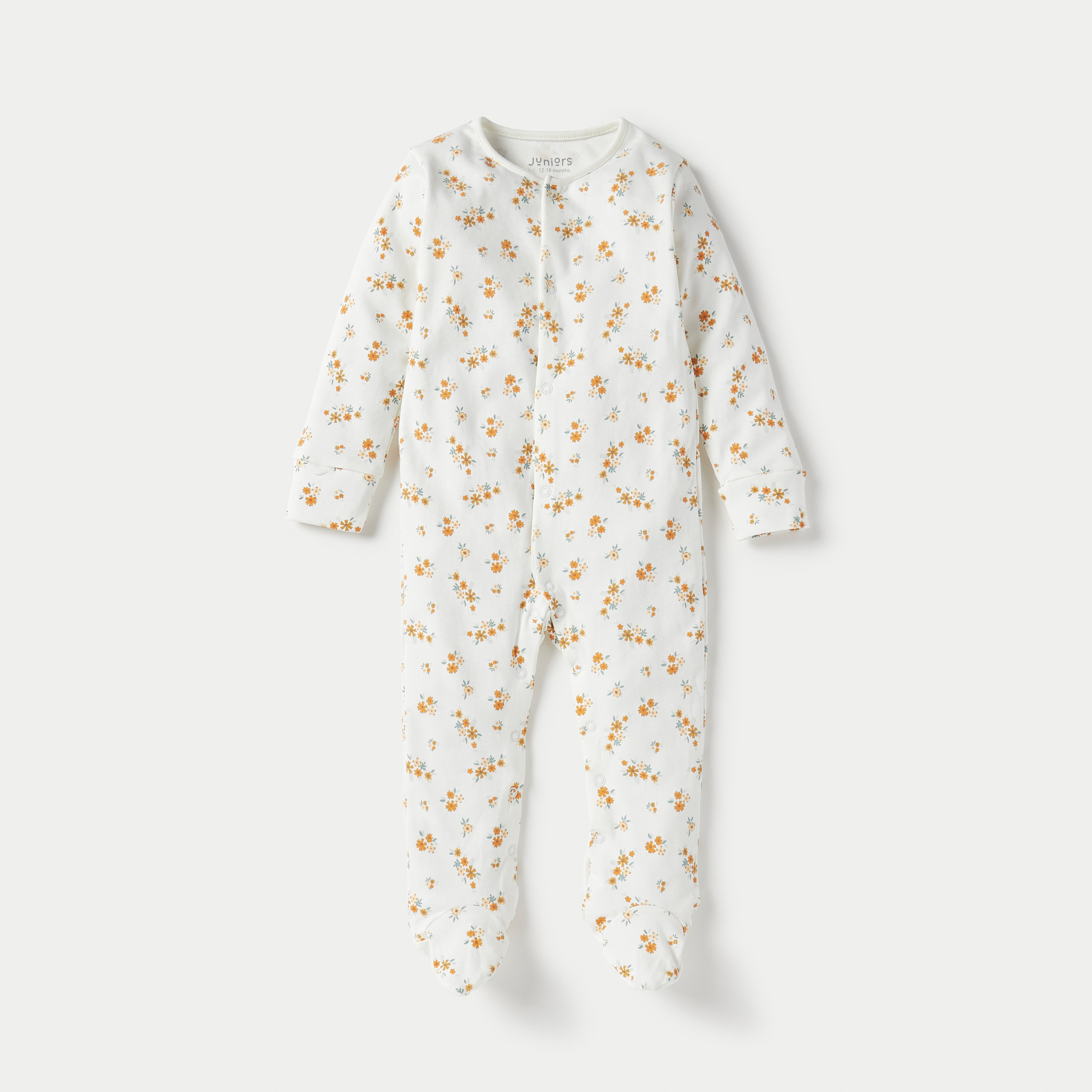 بدلات نوم بأقدام مغلقة وطبعات من جونيورز - طقم 3 قطع-baby-girls-clothing-nightwear-sleepsuits-image-2