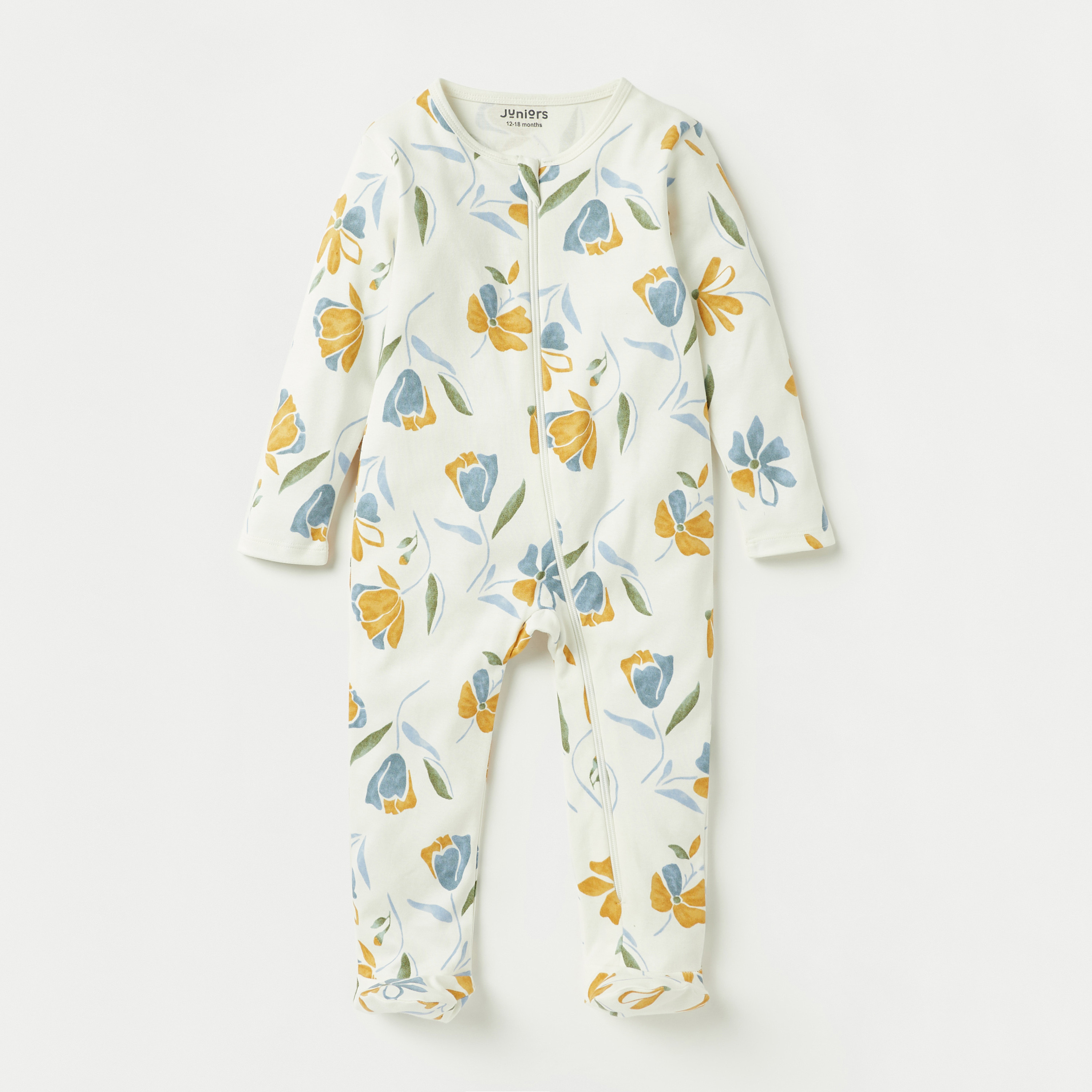 Juniors Printed Closed Feet Sleepsuit - Set of 3-baby-girls-clothing-nightwear-sleepsuits-image-2