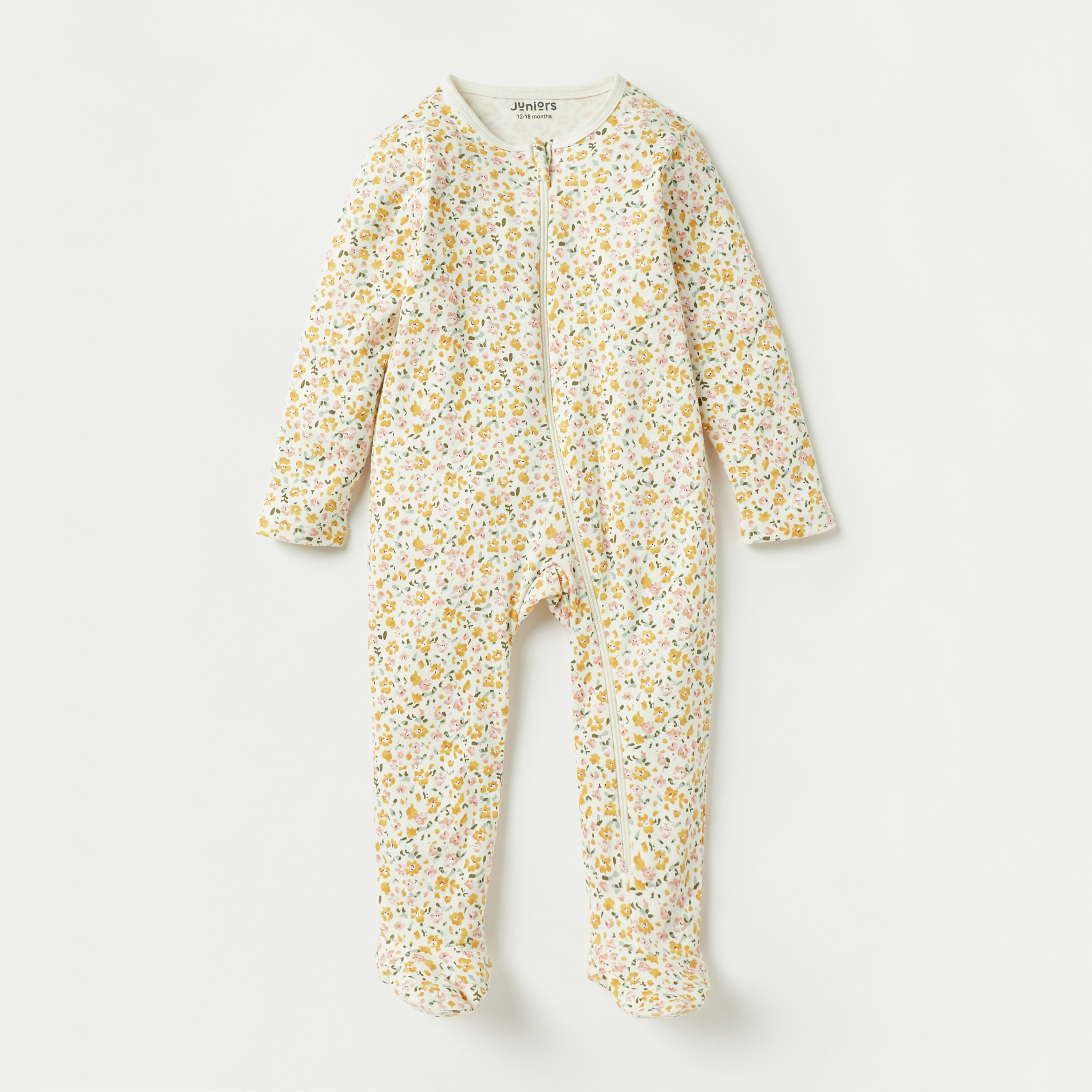 Juniors Printed Closed Feet Sleepsuit - Set of 3-baby-girls-clothing-nightwear-sleepsuits-image-3