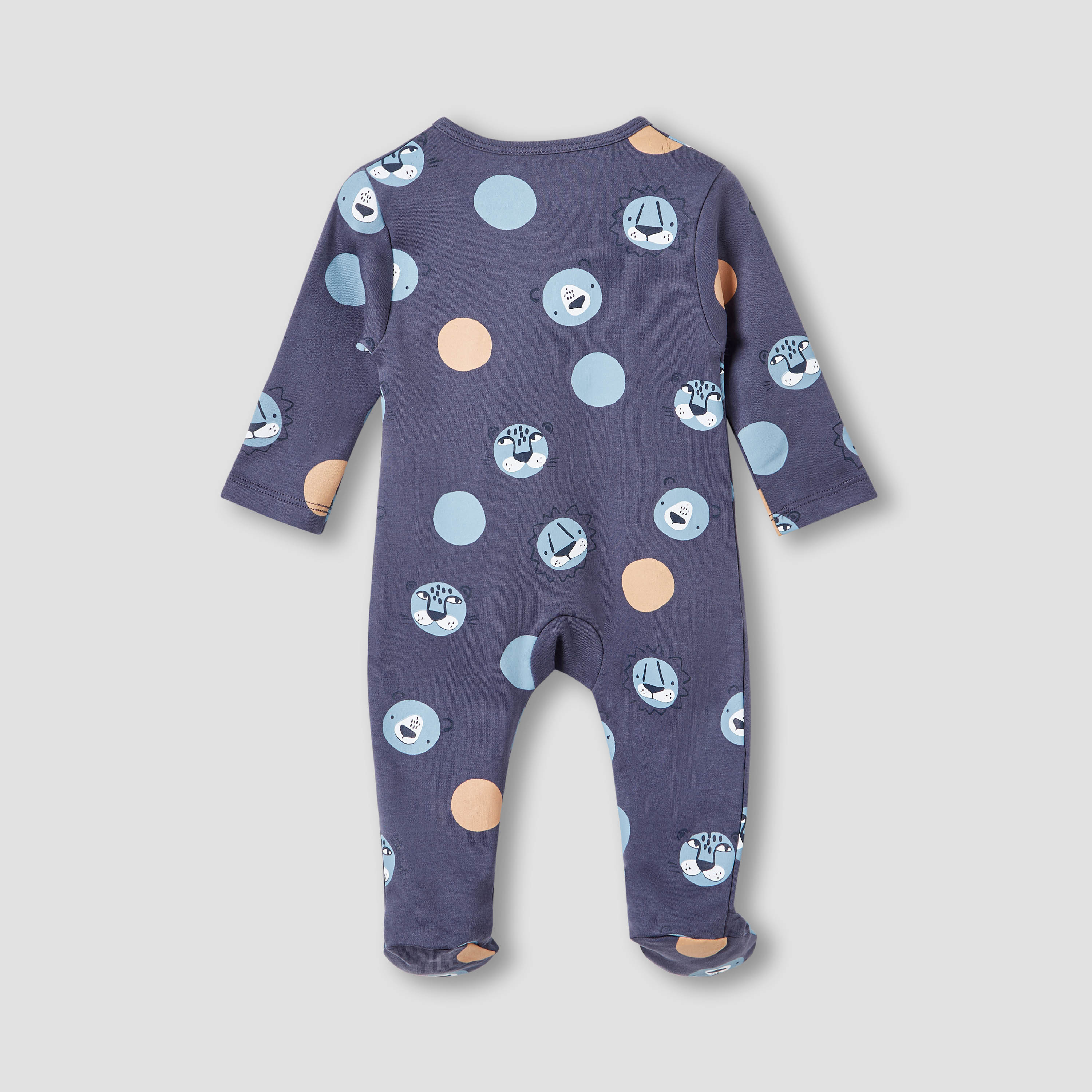 Juniors Printed Closed Feet Sleepsuit with Long Sleeves-baby-boys-clothing-nightwear-sleepsuits-image-2