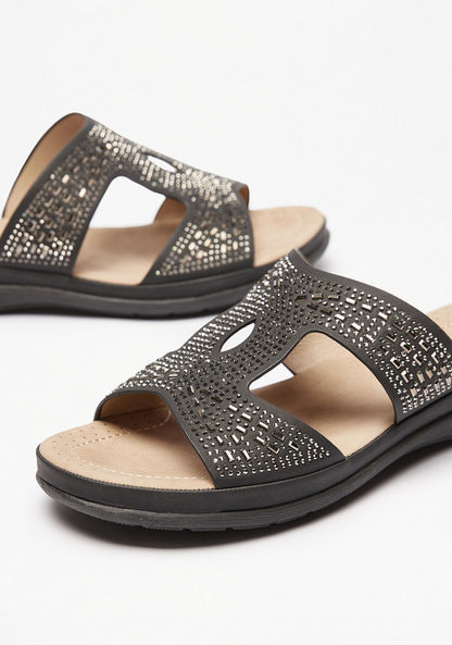 Le Confort Embellished Slip-On Sandals-Women%27s Flat Sandals-image-5