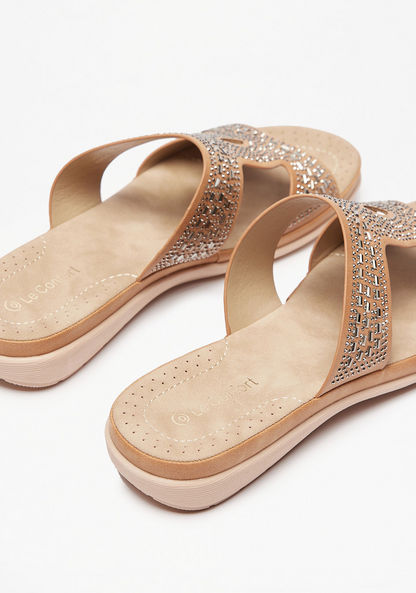 Le Confort Embellished Slip-On Sandals-Women%27s Flat Sandals-image-3