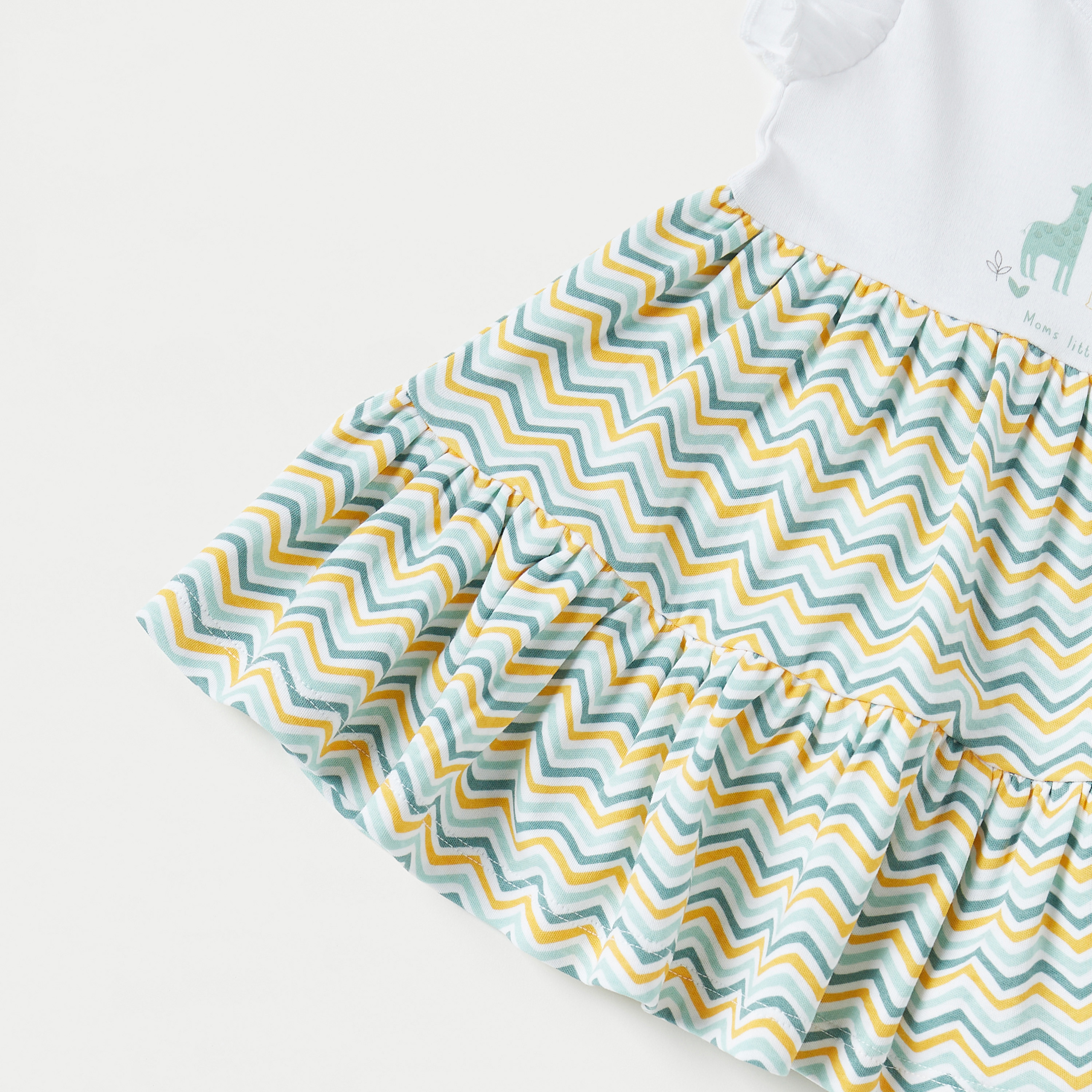 Juniors Printed Tiered A-line Dress with Ruffle Sleeve-baby-girls-clothing-dressesandjumpsuits-image-3