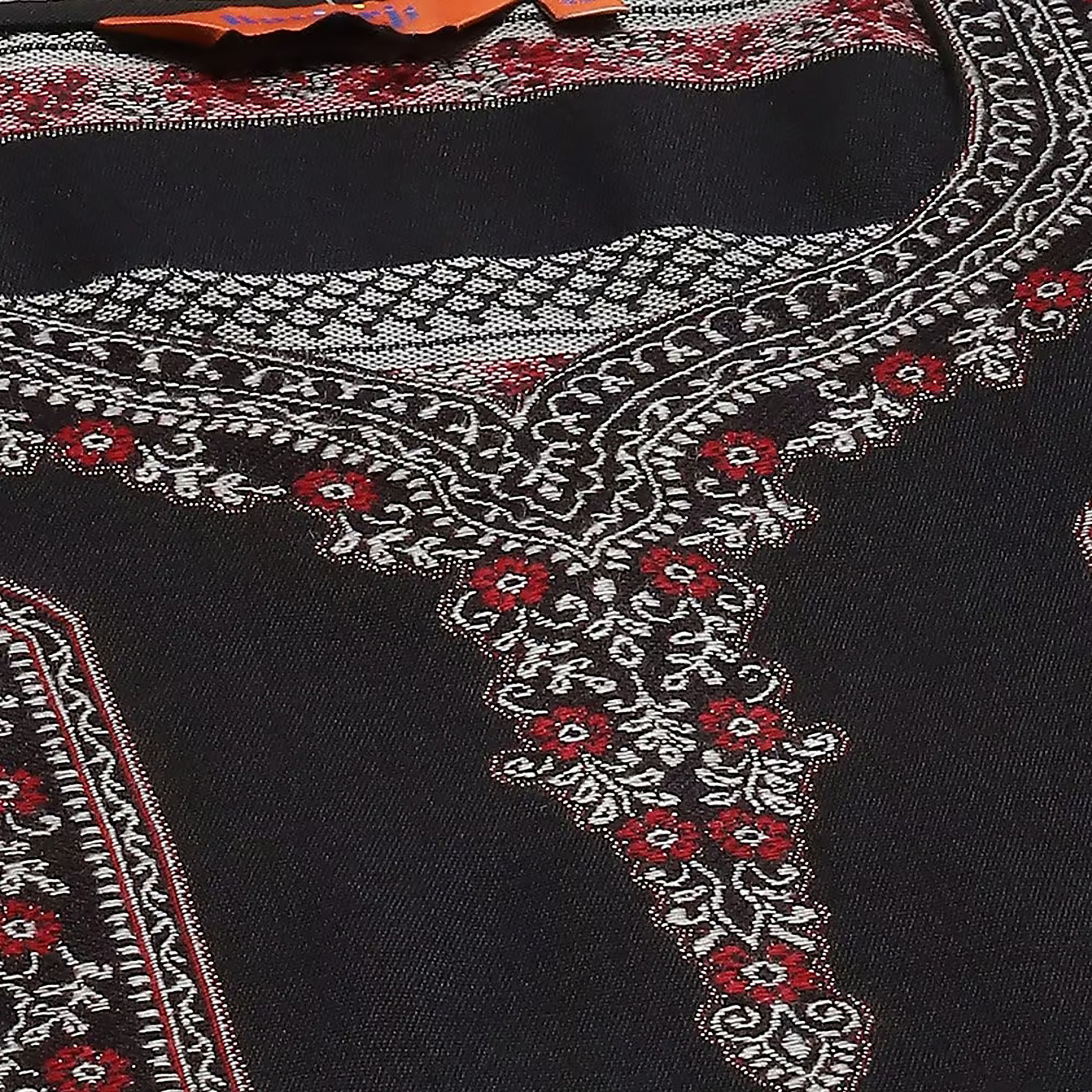 طقم مكون من 3 قطع مطبوعة من رانغريتي من كورتا مستقيمة ورقبة على شكل قلب وسروال مع دوباتا-women-clothing-ethnicwear-salwarsuits-image-3
