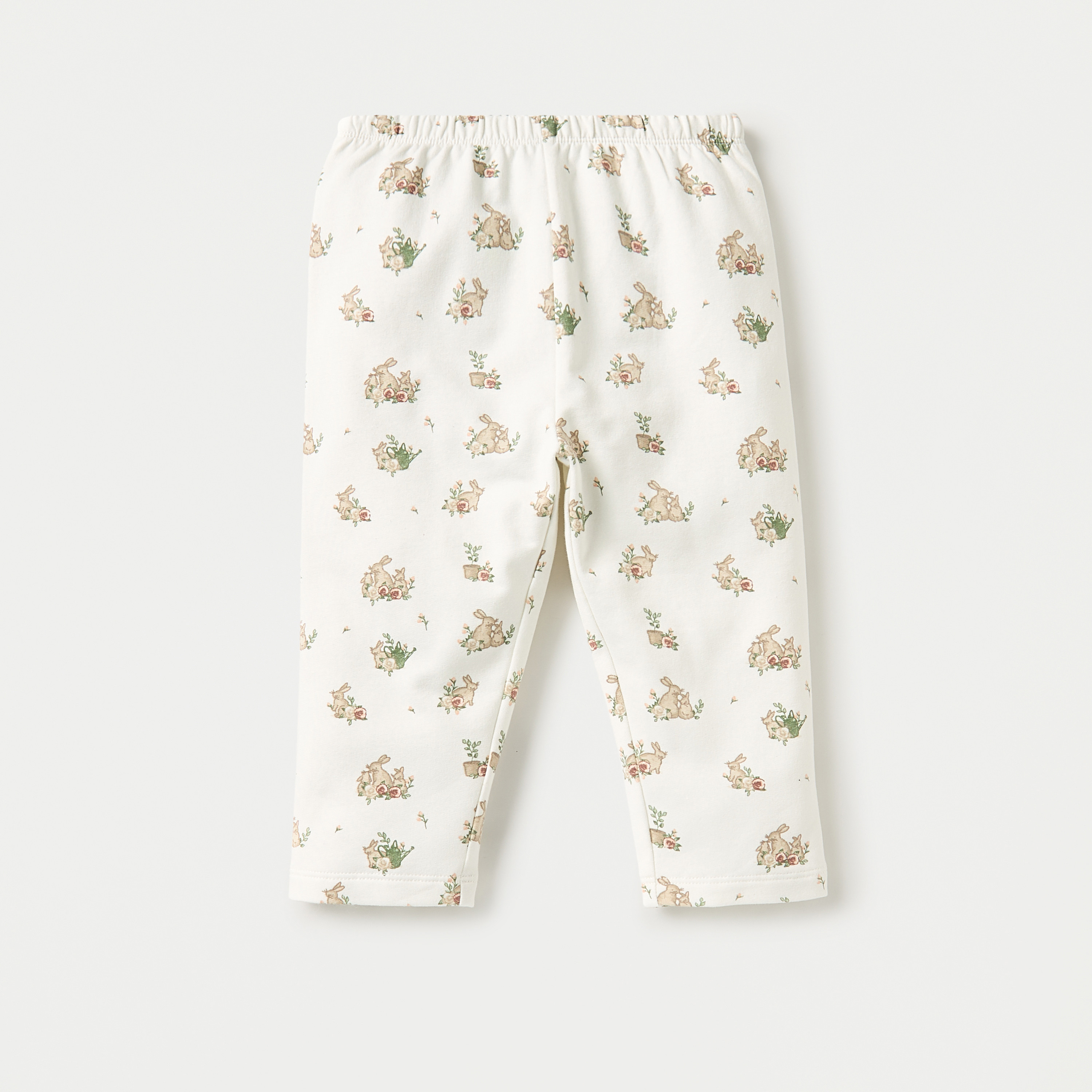 Juniors Embroidered Top and Bunny Print Pyjama Set-bsclothing-babygirls-nightwear-pyjamasets-image-3