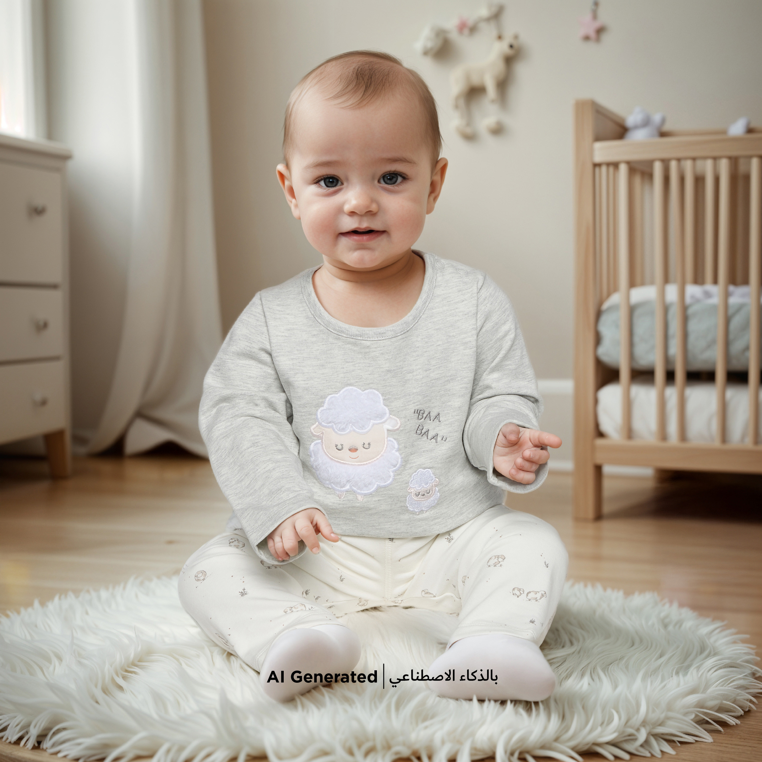 طقم بنطلون بيجاما وتيشيرت بطبعات خروف من جونيورز-baby-boys-clothing-nightwear-pyjamasets-image-7
