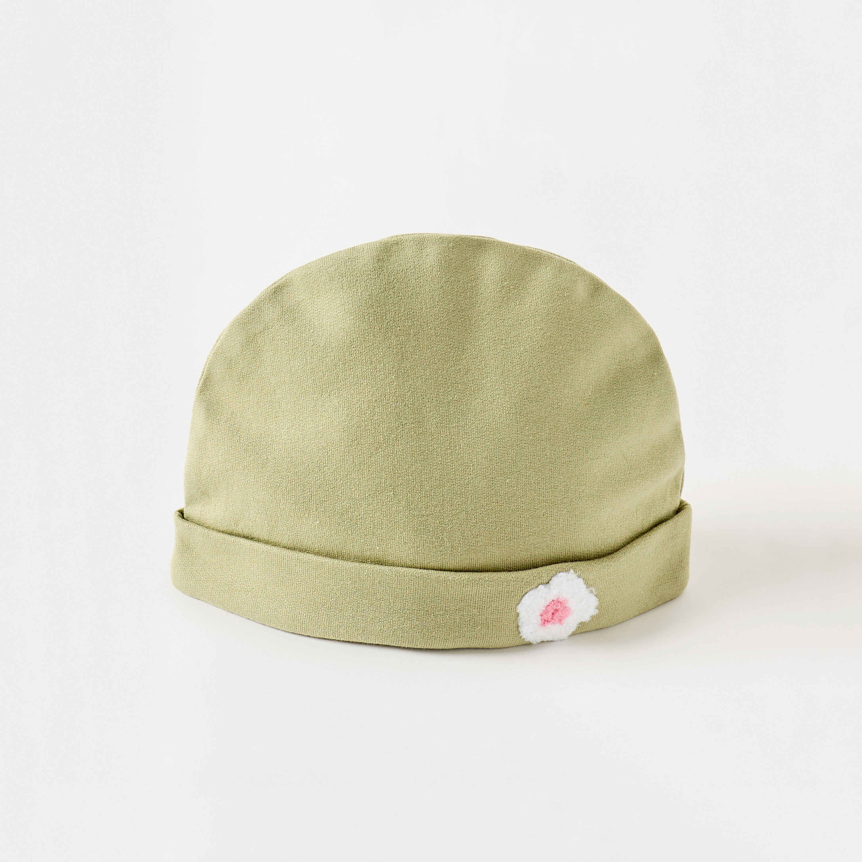 Juniors Floral Accent Beanie-baby-girls-clothing-winterwear-winteraccessories-image-3