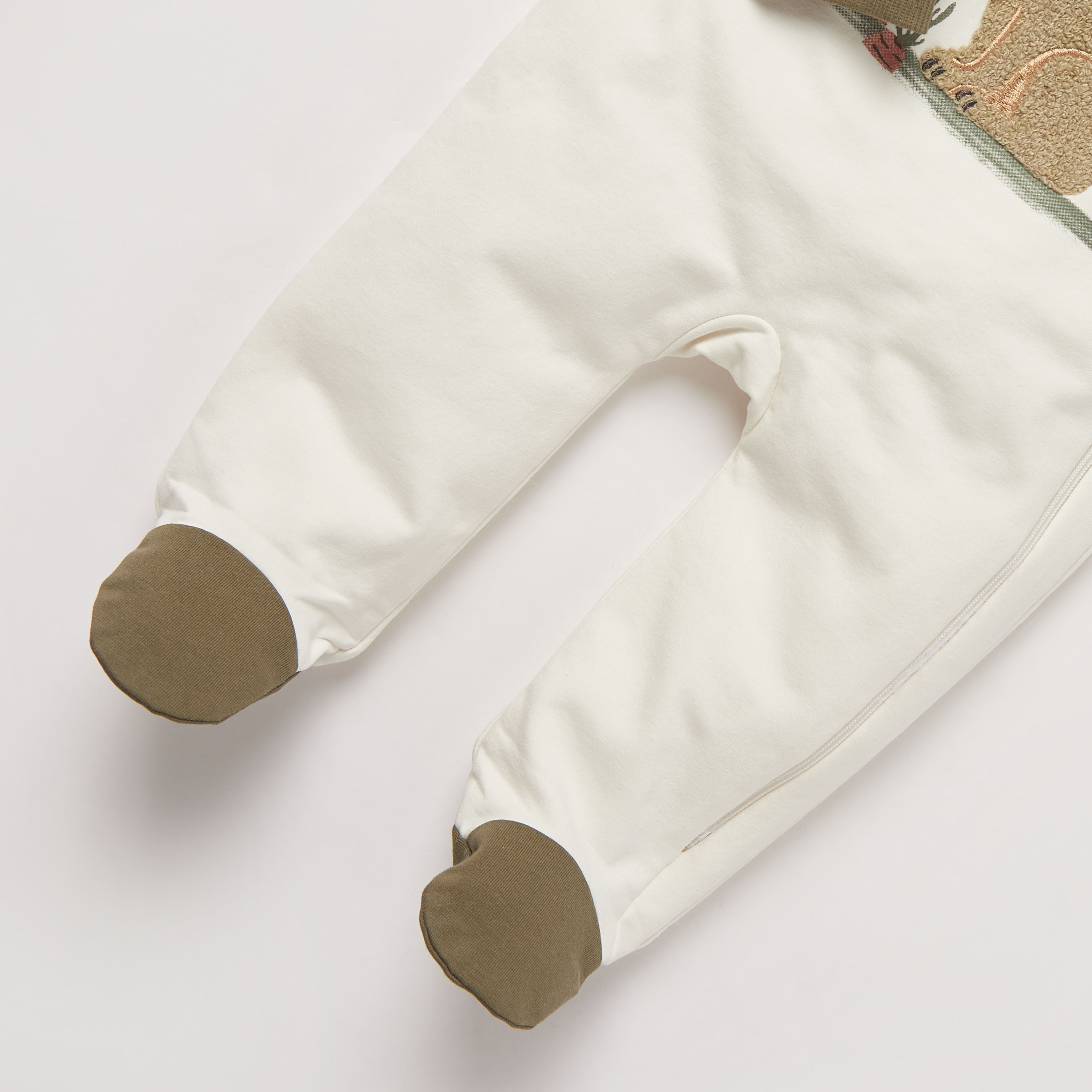 Juniors Bunny Applique Detail Sleepsuit with Zip Closure-baby-boys-clothing-nightwear-sleepsuits-image-4