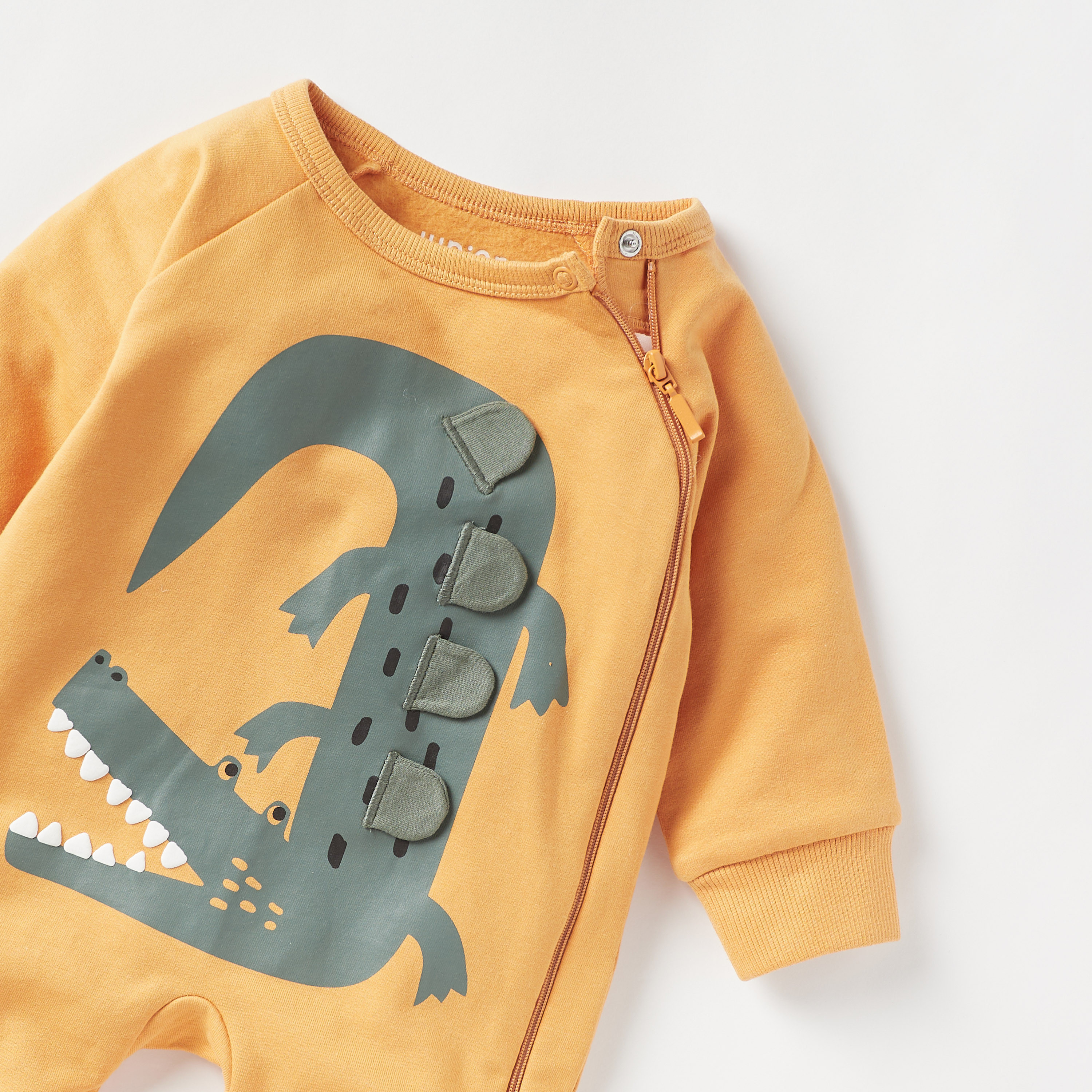 Juniors Alligator Print Closed Feet Sleepsuit-baby-boys-clothing-nightwear-sleepsuits-image-3