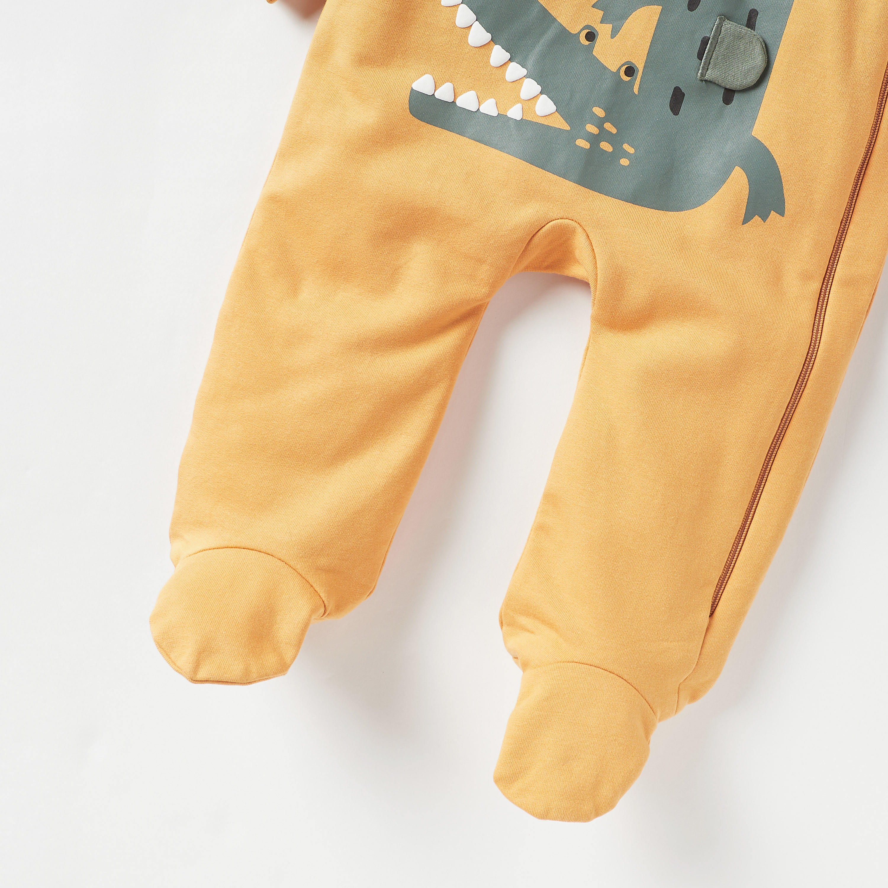 Juniors Alligator Print Closed Feet Sleepsuit-baby-boys-clothing-nightwear-sleepsuits-image-4