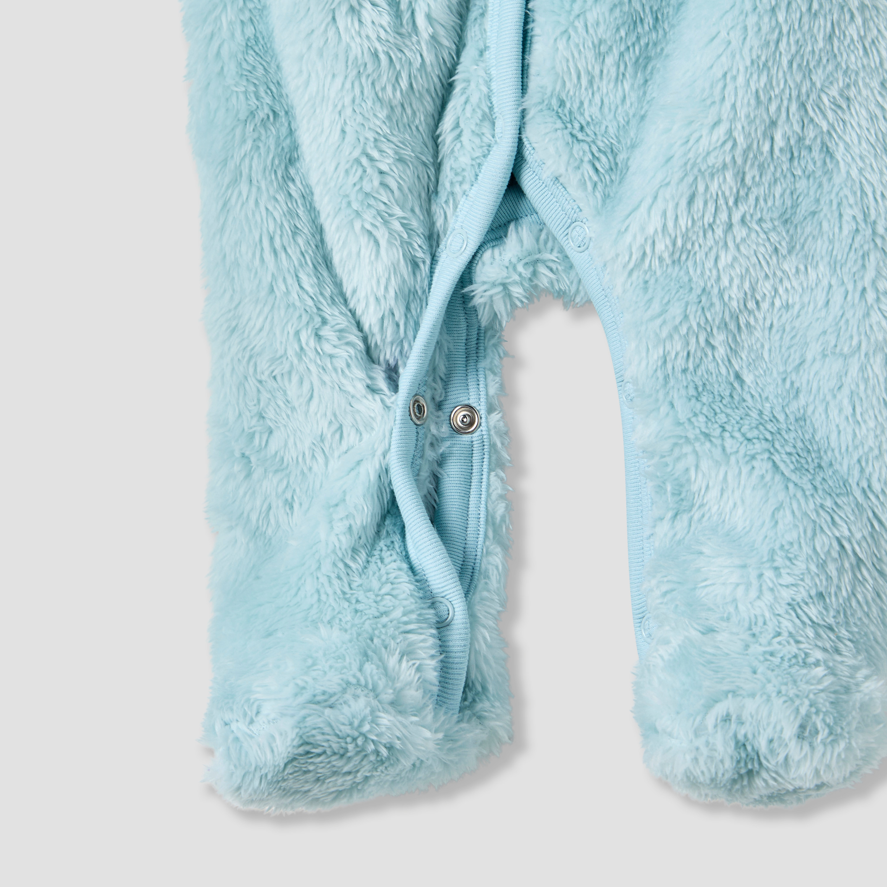 Juniors Faux Fur Textured Sleepsuit with Long Sleeves-baby-boys-clothing-winterwear-sleepsuits-image-4