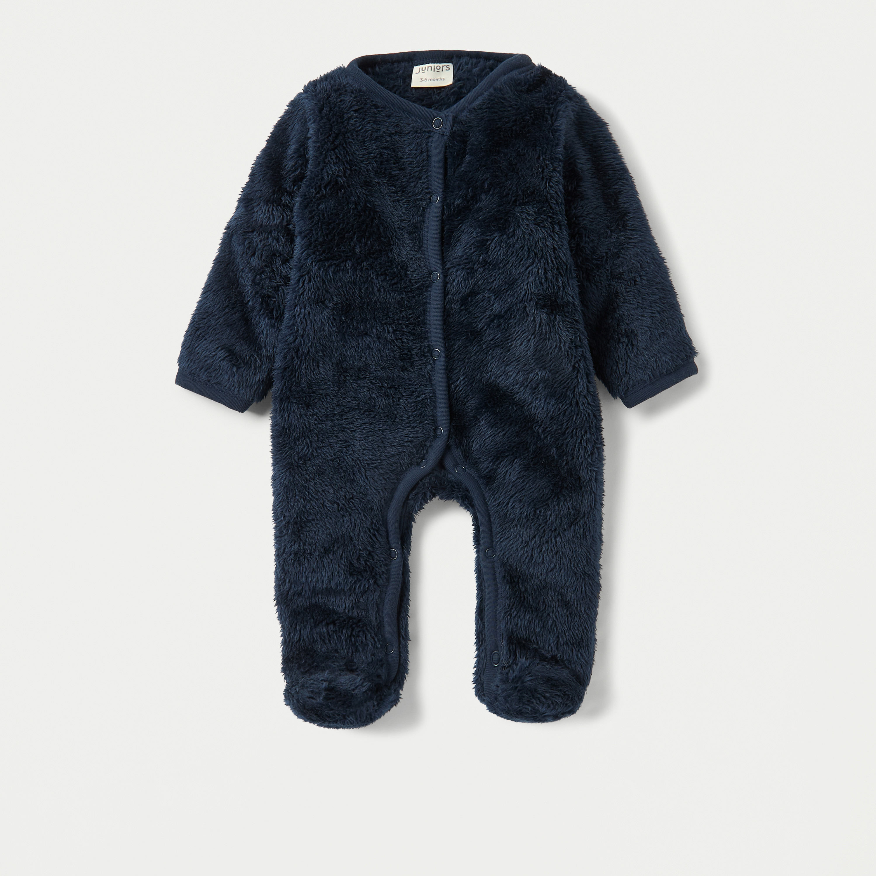 Juniors Plush Closed Feet Sleepsuit with Long Sleeves-baby-boys-clothing-winterwear-sleepsuits-image-1