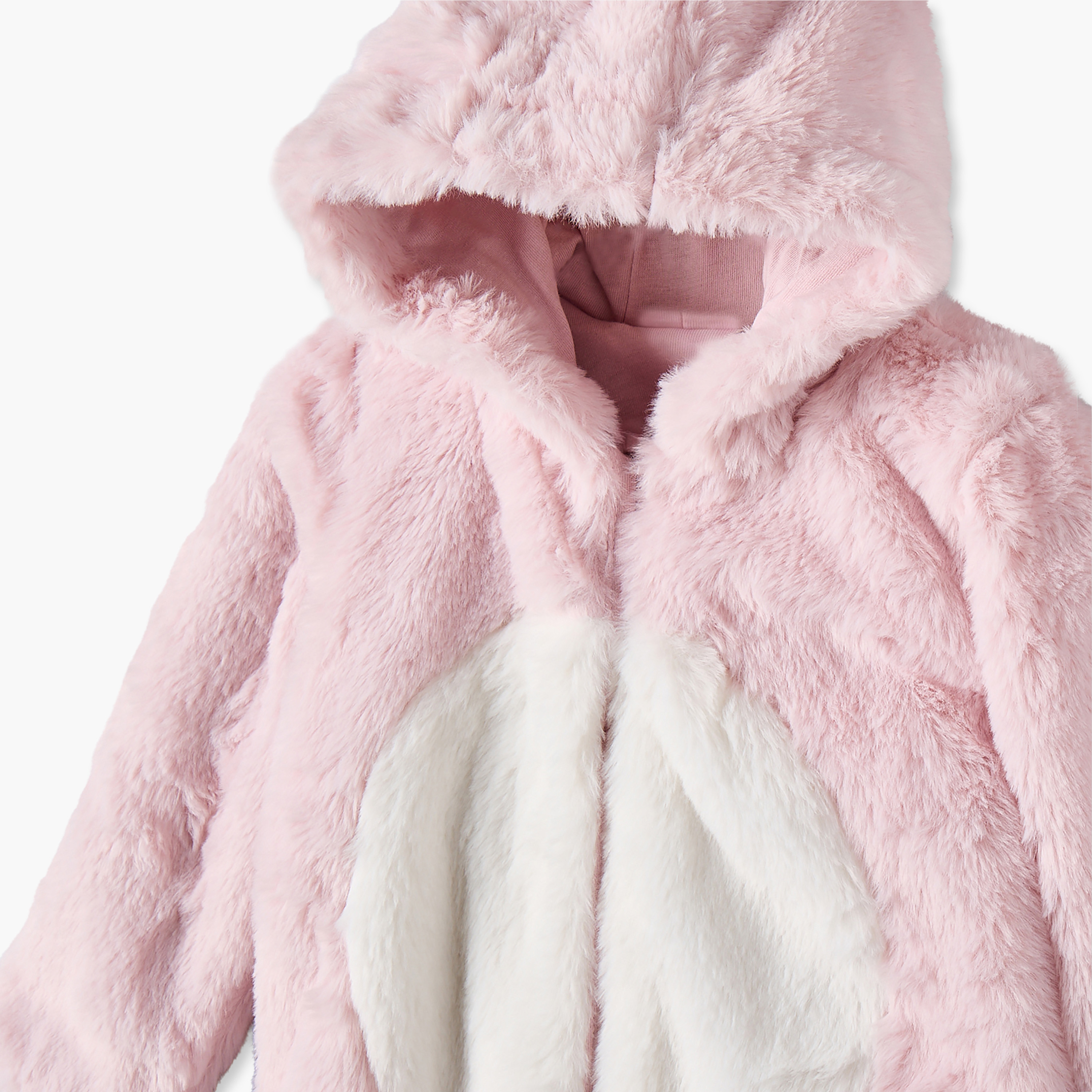 Juniors Faux Fur Hooded Long Sleeves Sleepsuit with 3D Ears-baby-boys-clothing-nightwear-sleepsuits-image-3