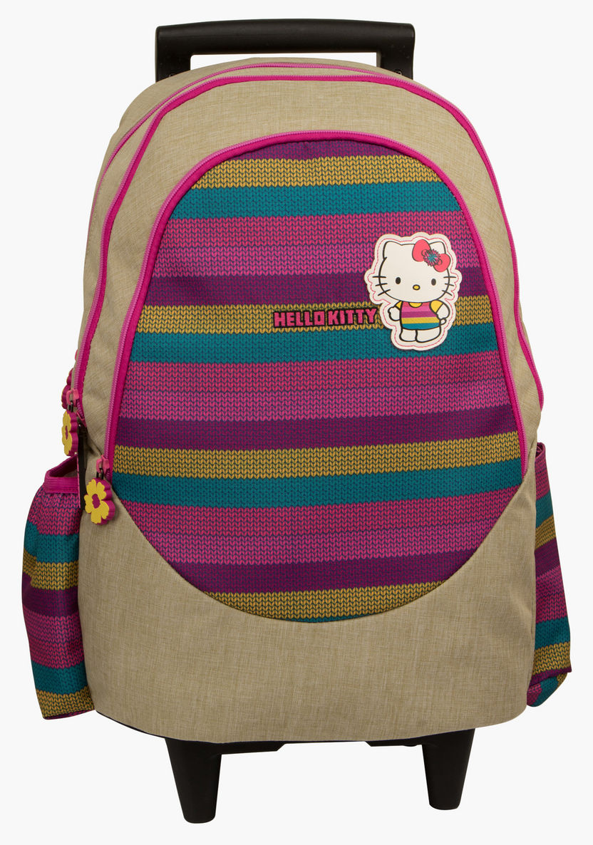 Hello Kitty Printed Trolley Backpack - 18 inch-Trolleys-image-0