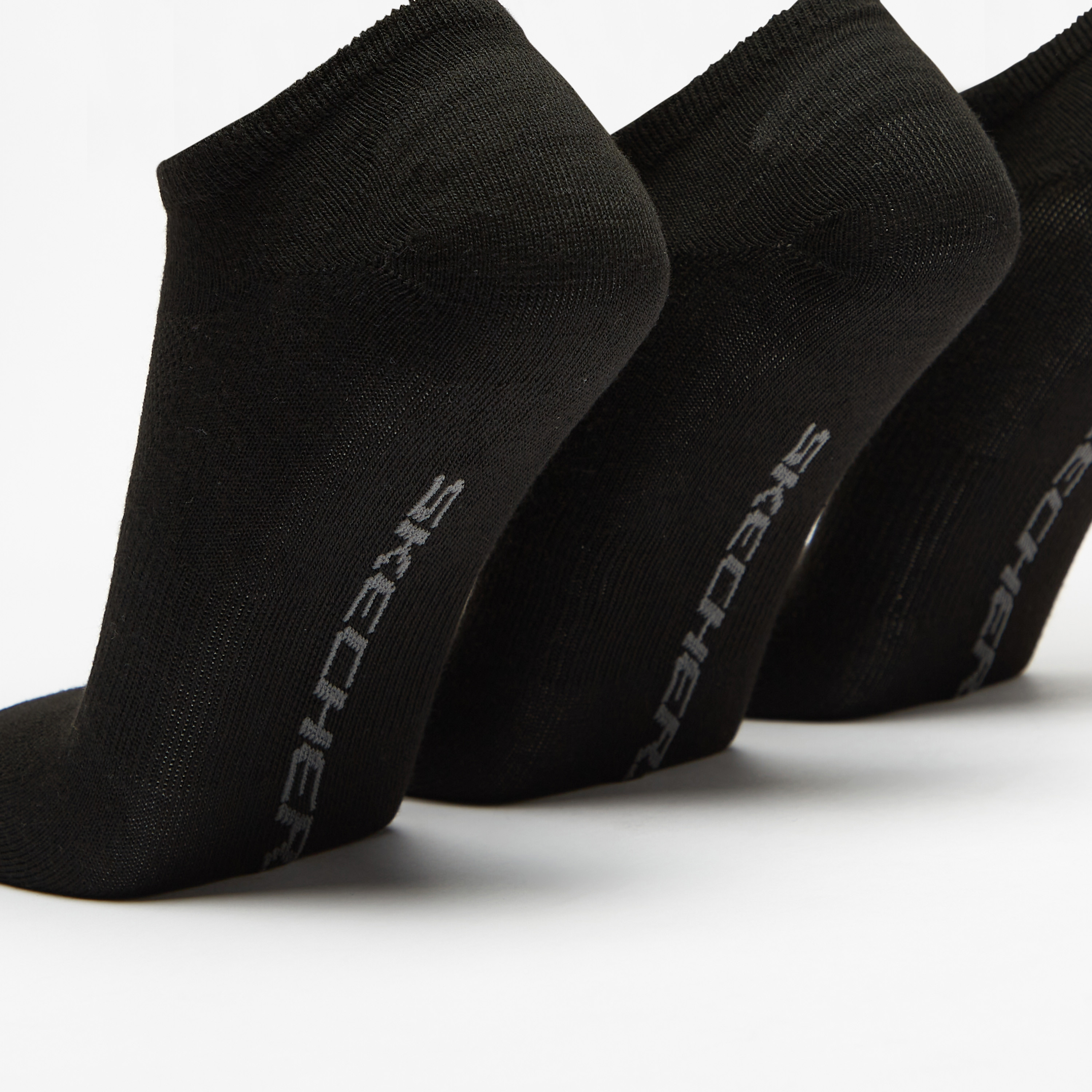 Skechers 3-Piece Logo Print Invisible Sports Socks Set - S115749-001-men-socks-image-2