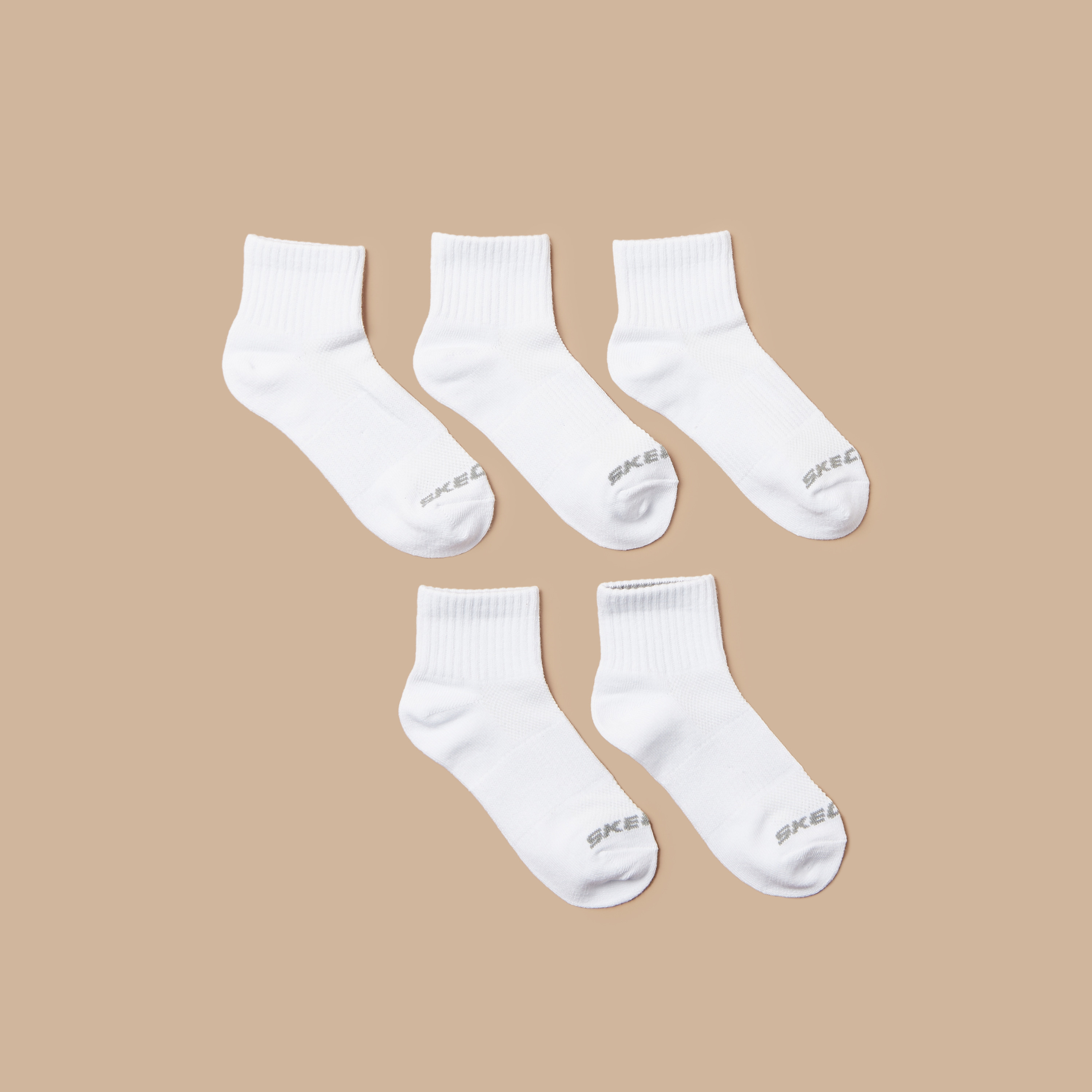 Skechers Logo Print Calf Length Socks - Set of 5-boys-accessories-socks-image-1