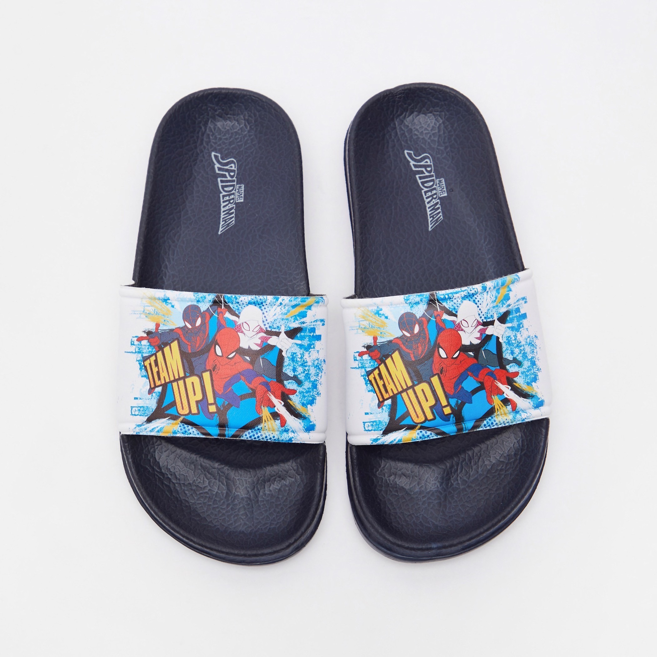 شبشب سهل الارتداء بطبعات سبايدر مان-boys-shoes-flipflopsandslides-image-4