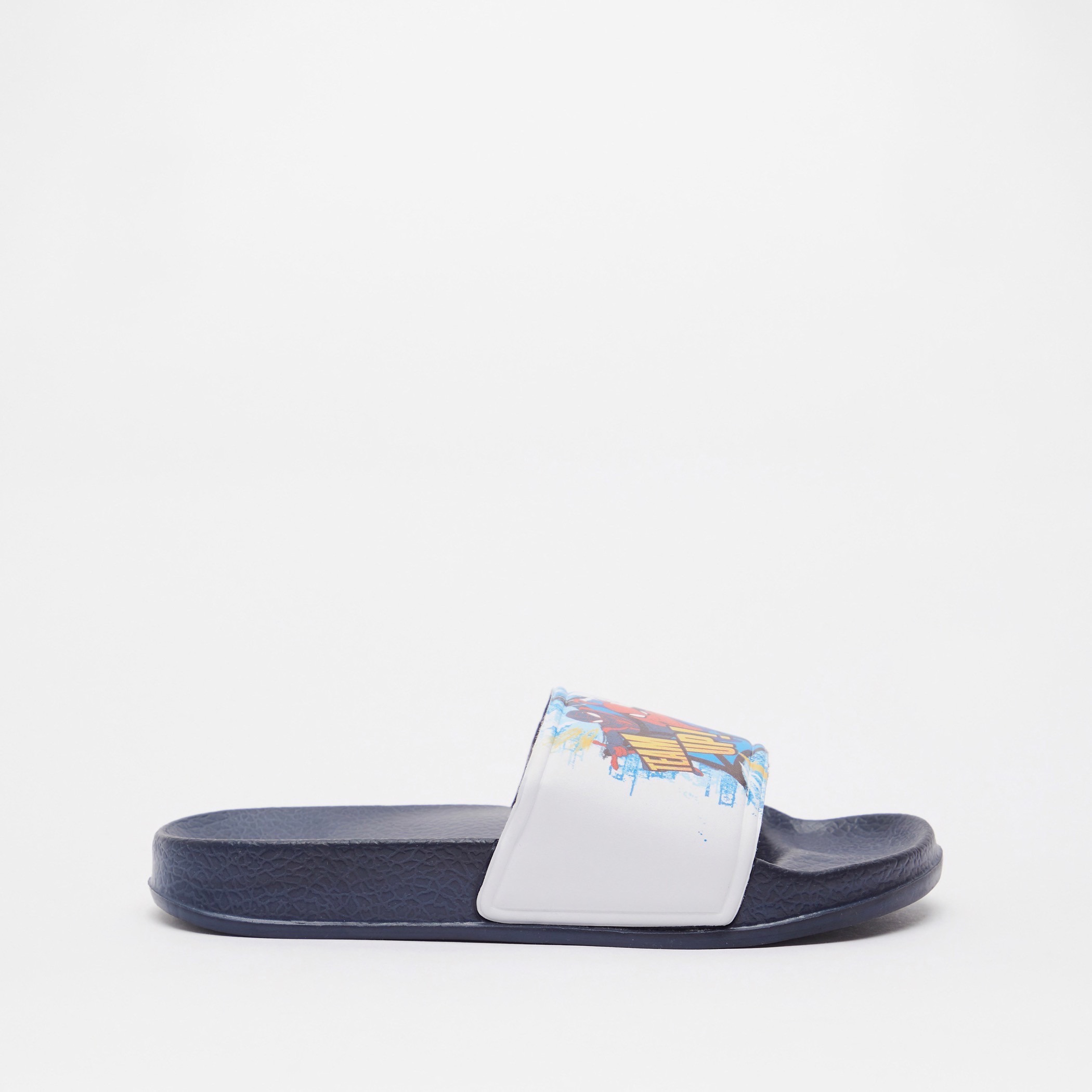 Spider-Man Print Slip-On Slides-boys-shoes-flipflopsandslides-image-1