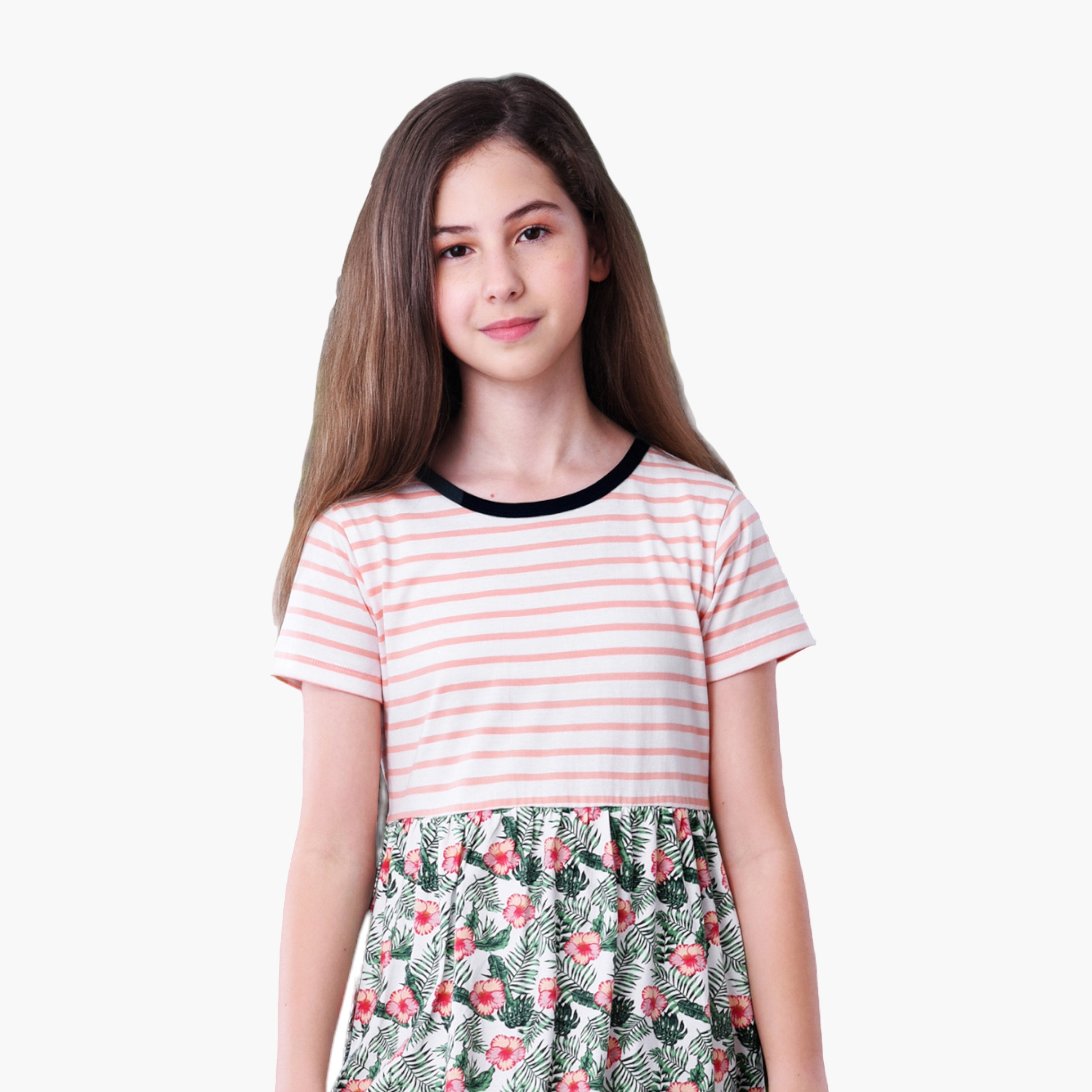 Urbasy Printed Summer Casual Dress - Multicolour-girls-clothing-dressesandjumpsuits-image-3