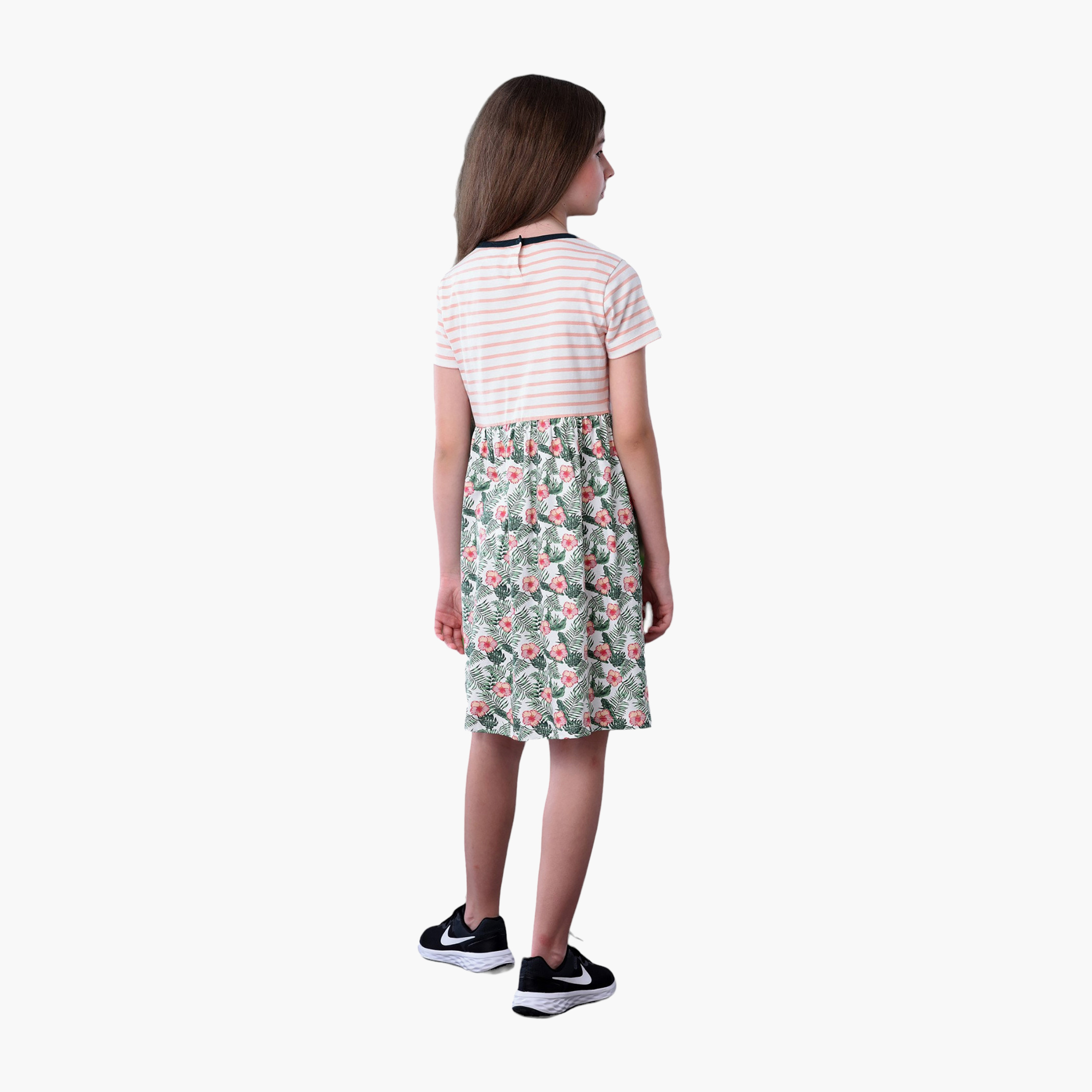 Urbasy Printed Summer Casual Dress - Multicolour-girls-clothing-dressesandjumpsuits-image-4