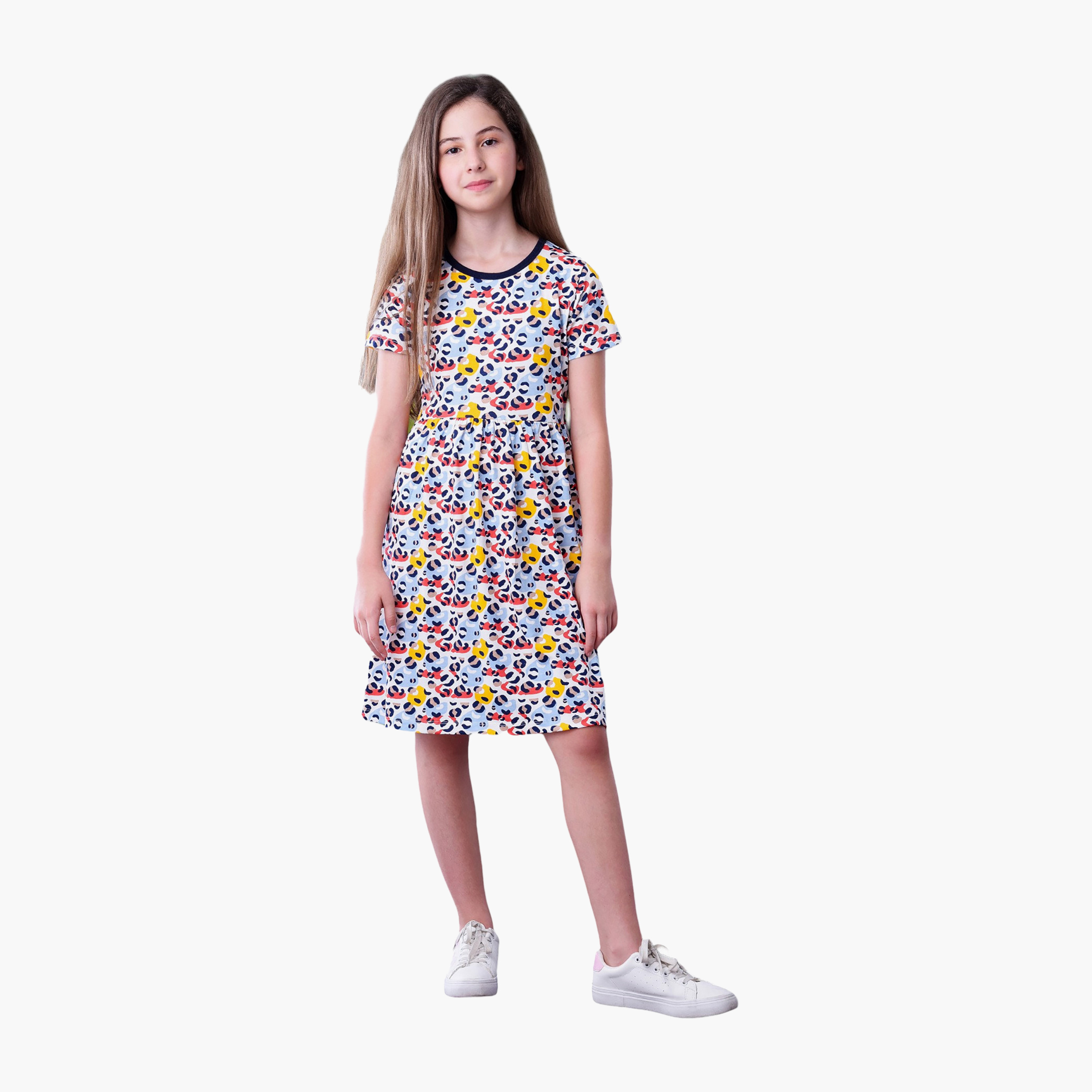فستان صيفي كاجوال مطبوع من أورباسي - متعدد الألوان-girls-clothing-dressesandjumpsuits-image-1