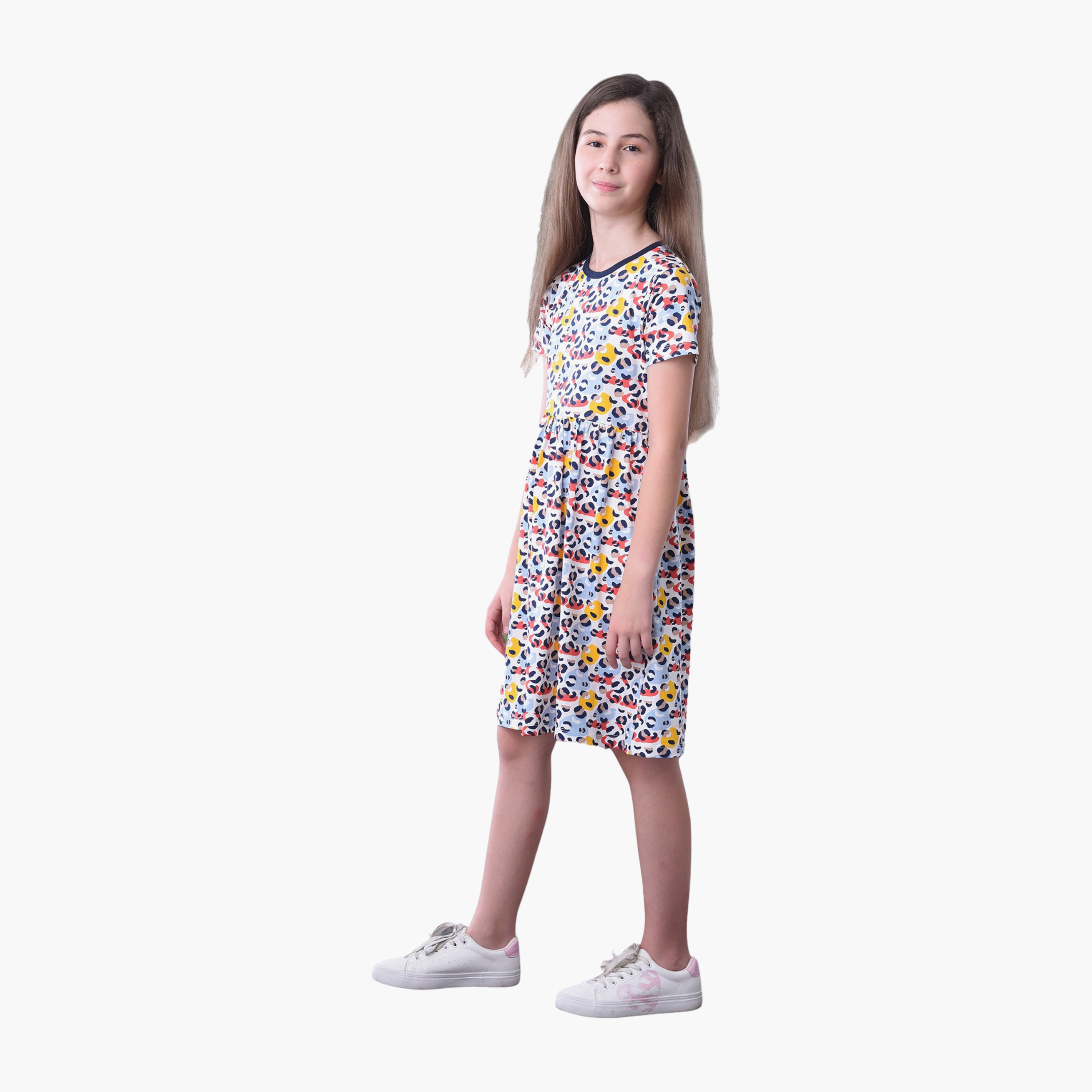 فستان صيفي كاجوال مطبوع من أورباسي - متعدد الألوان-girls-clothing-dressesandjumpsuits-image-2