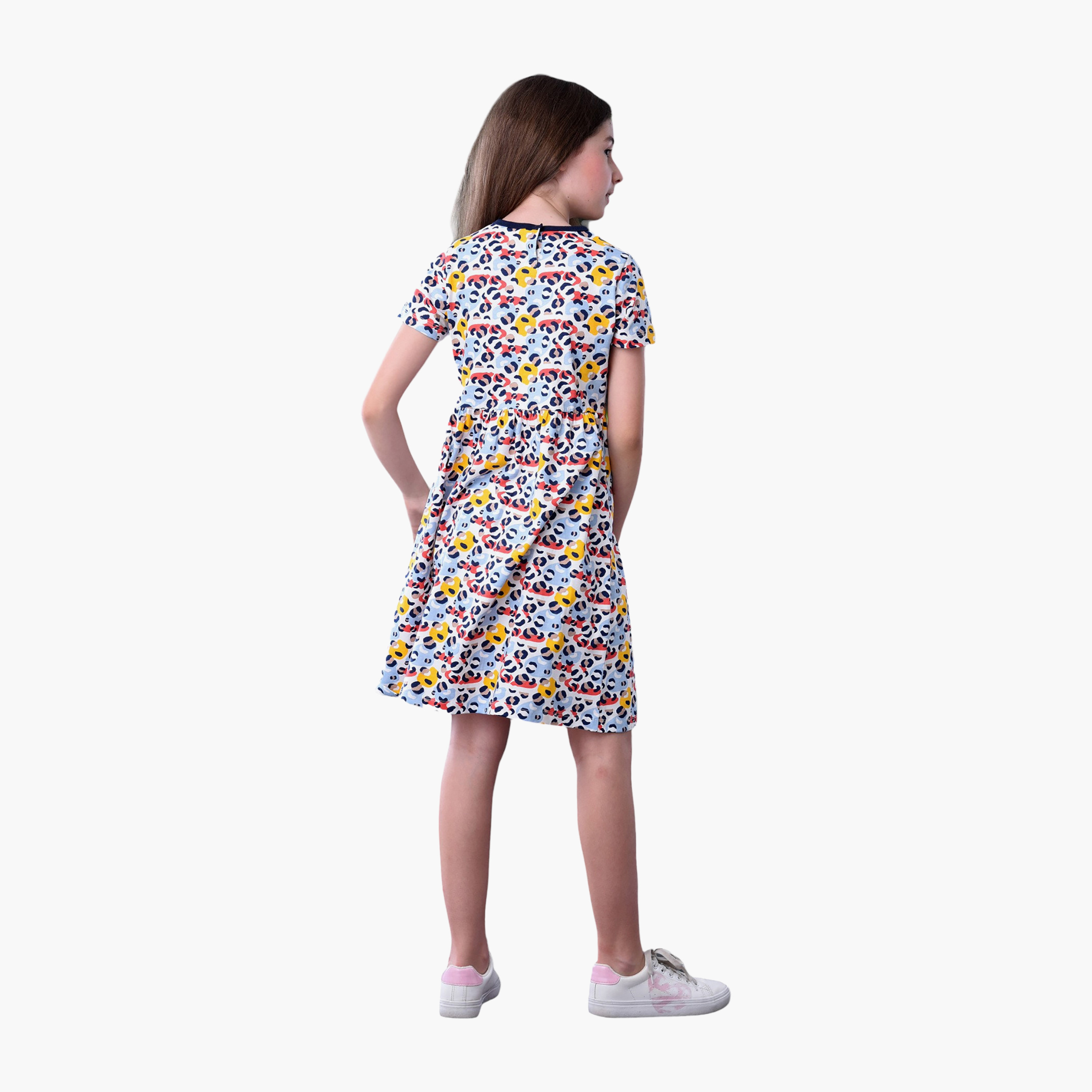 فستان صيفي كاجوال مطبوع من أورباسي - متعدد الألوان-girls-clothing-dressesandjumpsuits-image-4