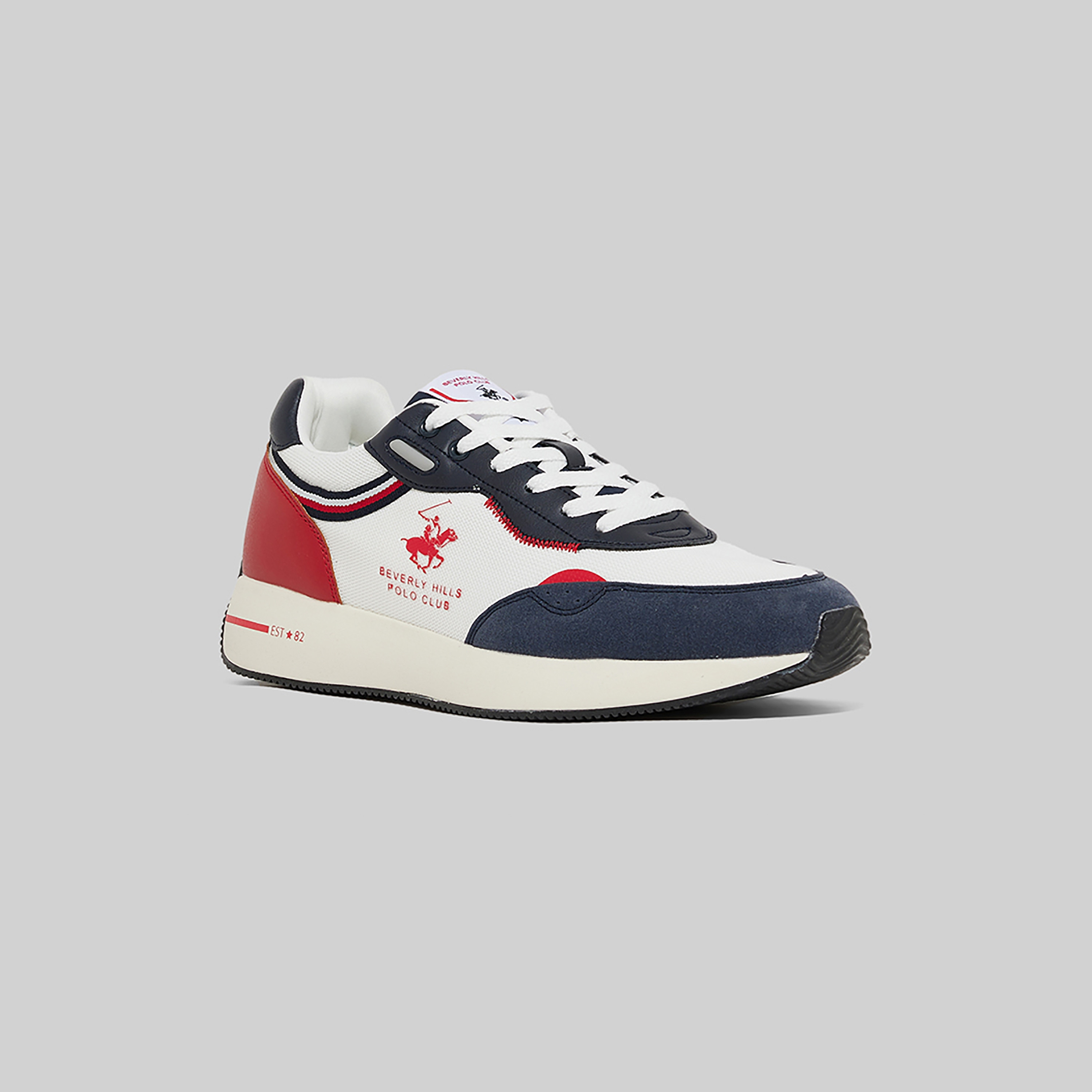 حذاء سنيكرز من بيفرلي هيلز بولو كلوب للرجال برباط ذو كولور بلوك-men-shoes-sneakers-image-1