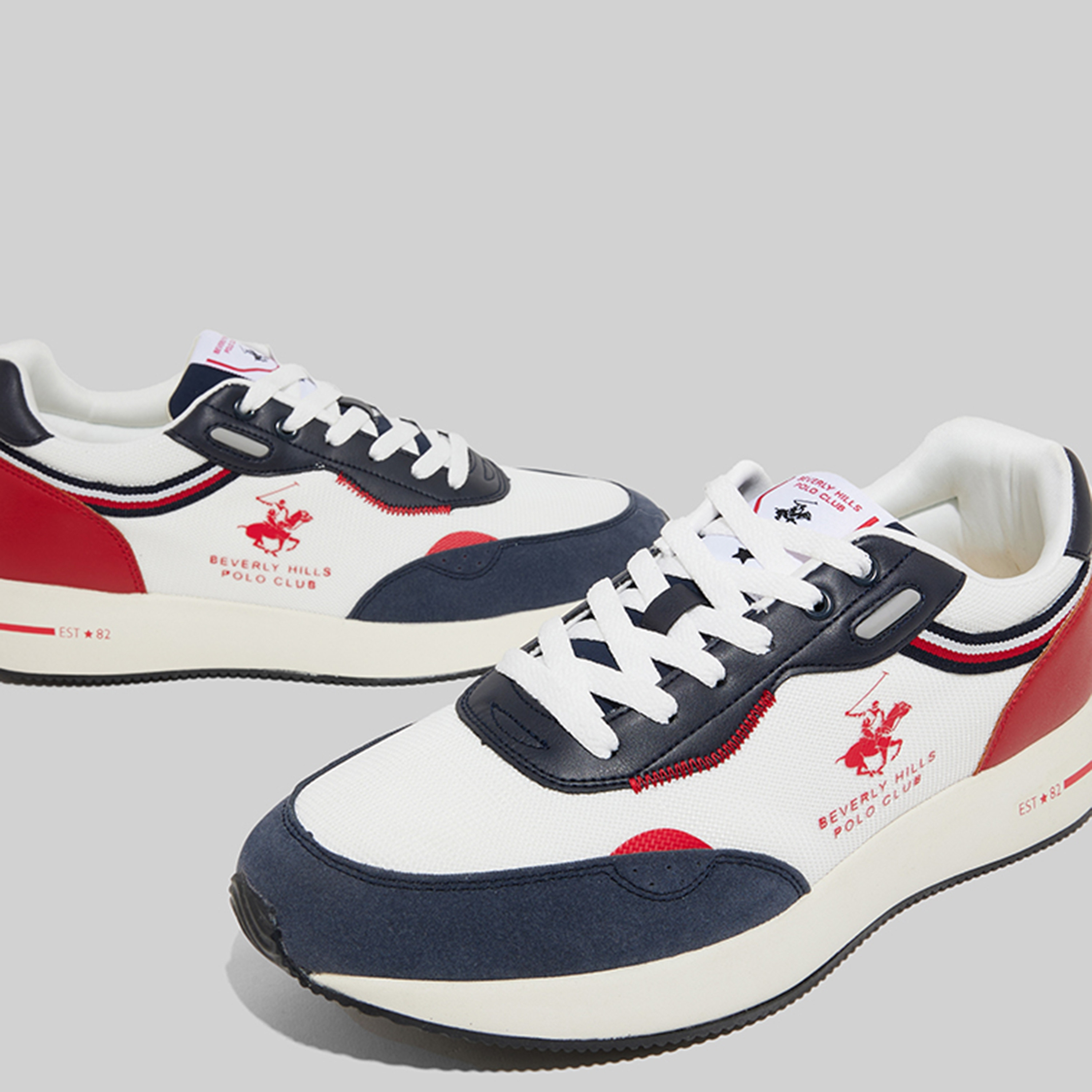 حذاء سنيكرز من بيفرلي هيلز بولو كلوب للرجال برباط ذو كولور بلوك-men-shoes-sneakers-image-4