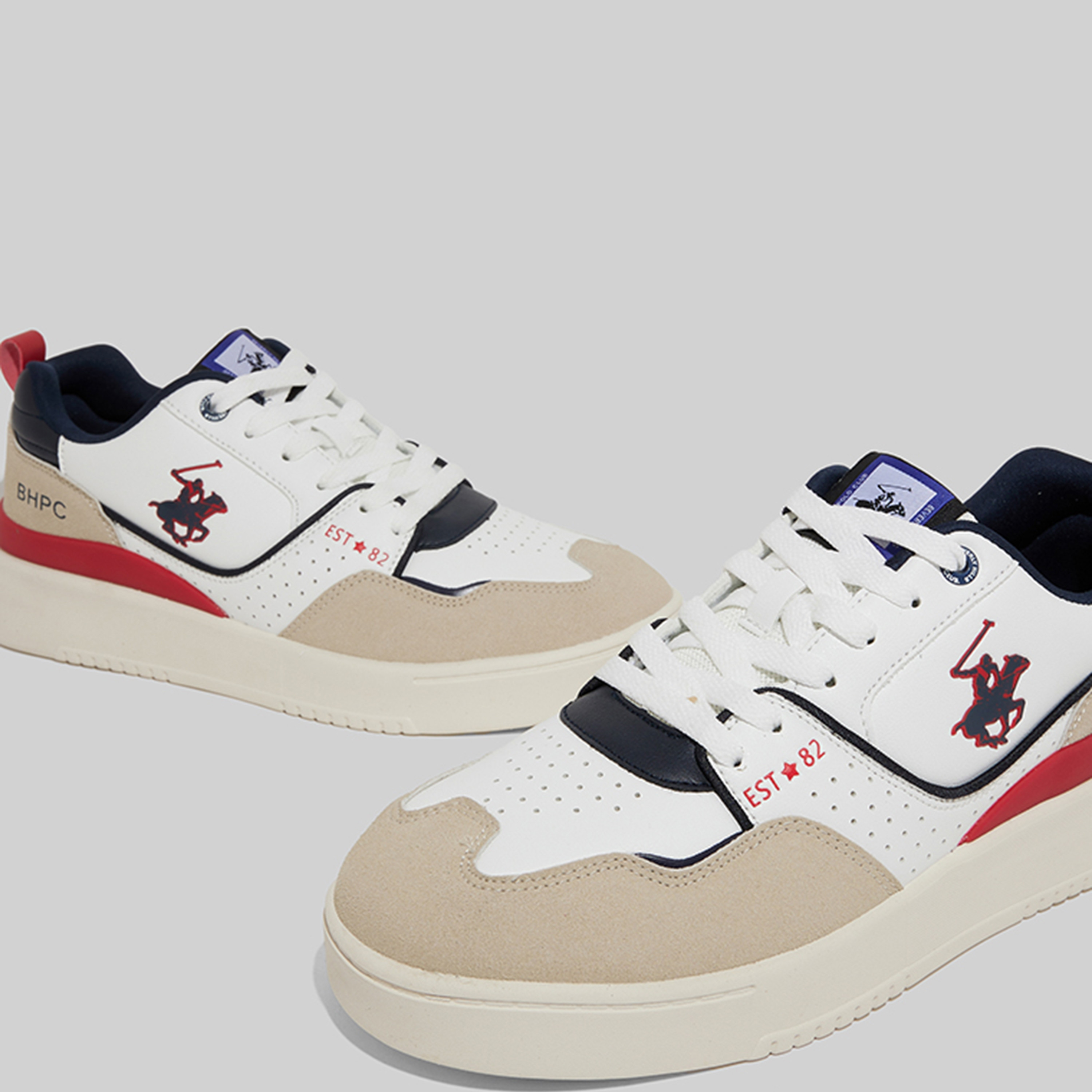 حذاء سنيكرز من بيفرلي هيلز بولو كلوب للرجال برباط ذو كولور بلوك-men-shoes-sneakers-image-4