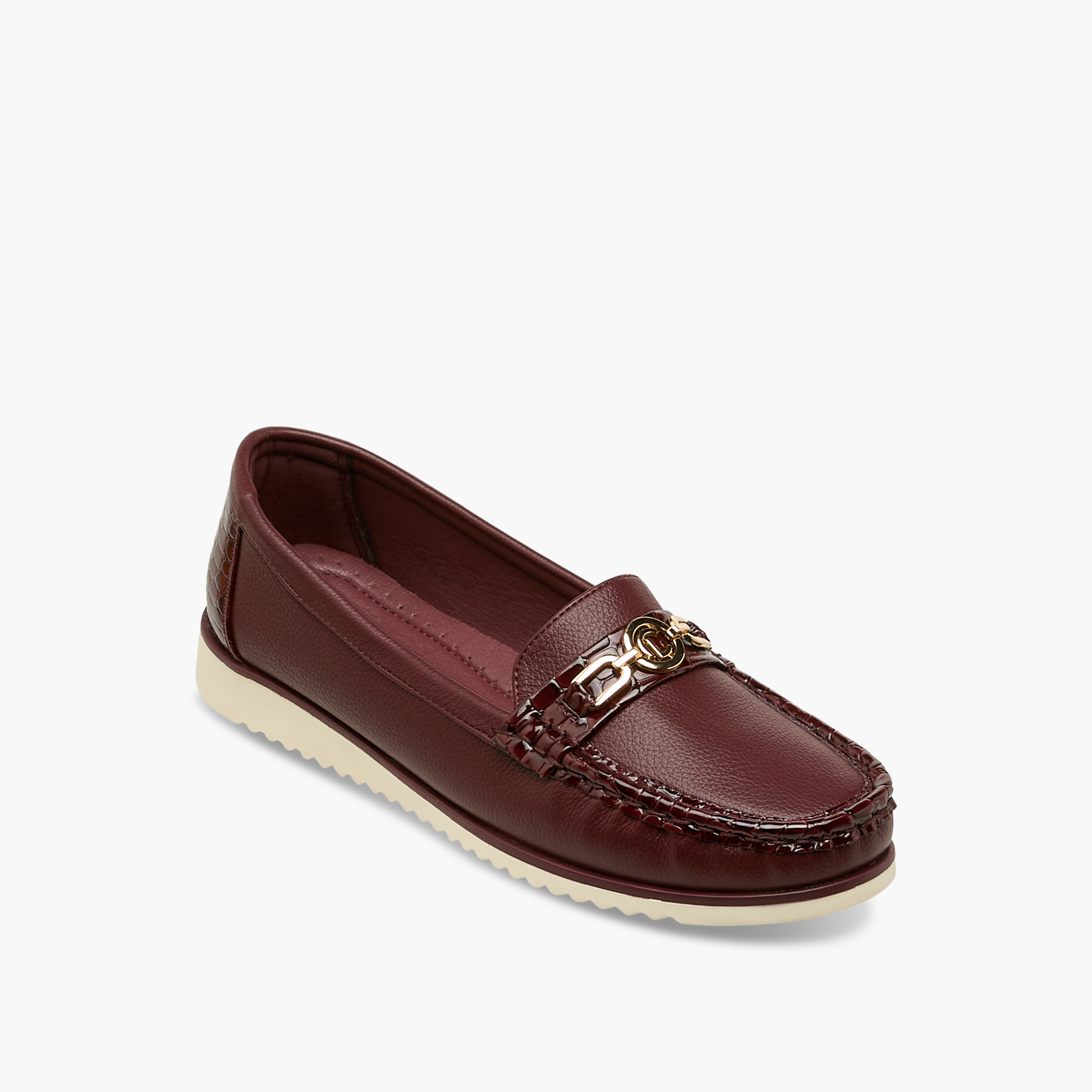 Le Confort Women Metal Accent Loafers-women-shoes-flats-loafers-image-2
