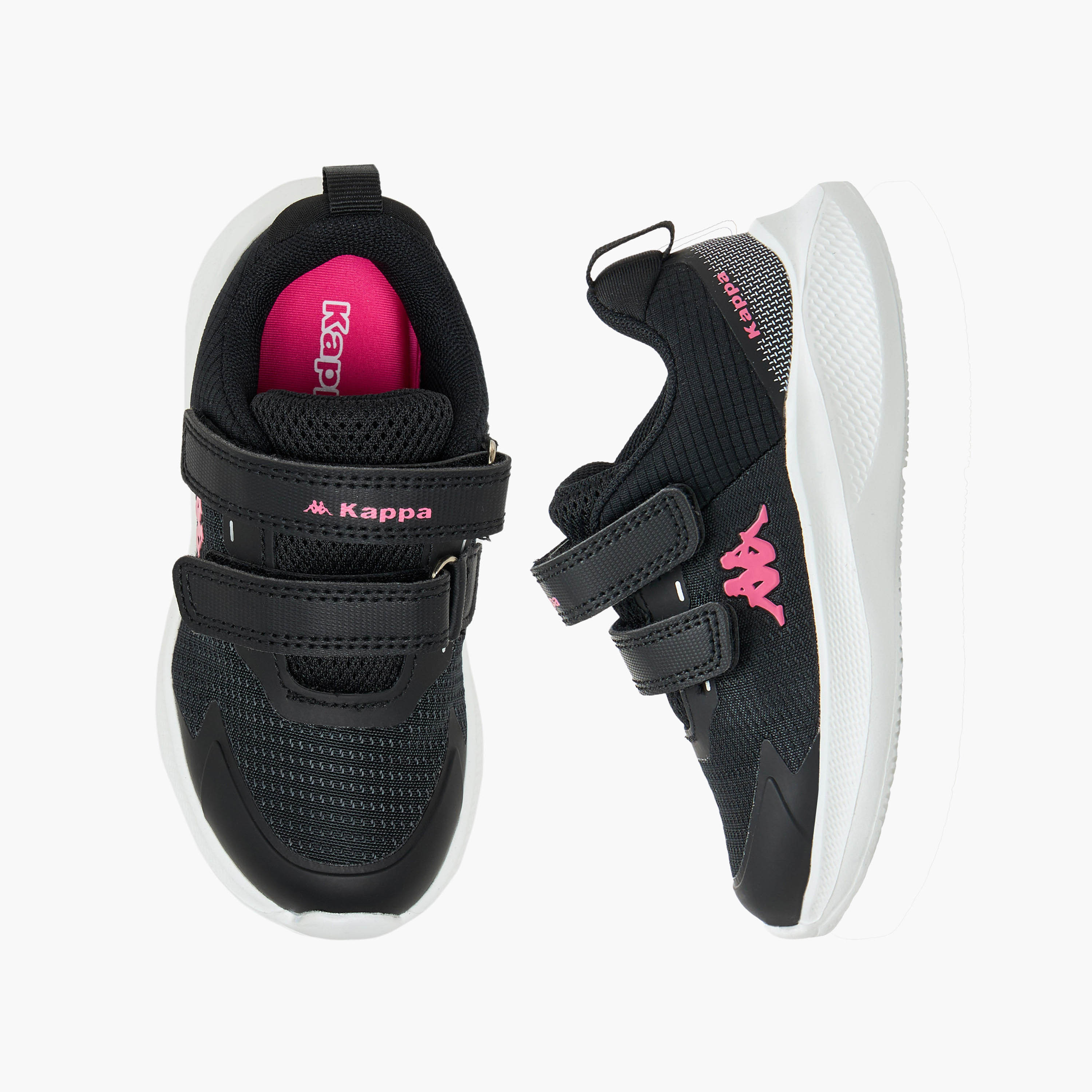 Kappa Girls Logo Print Hook & Loop Sports Shoes-girls-shoes-sneakers-image-1
