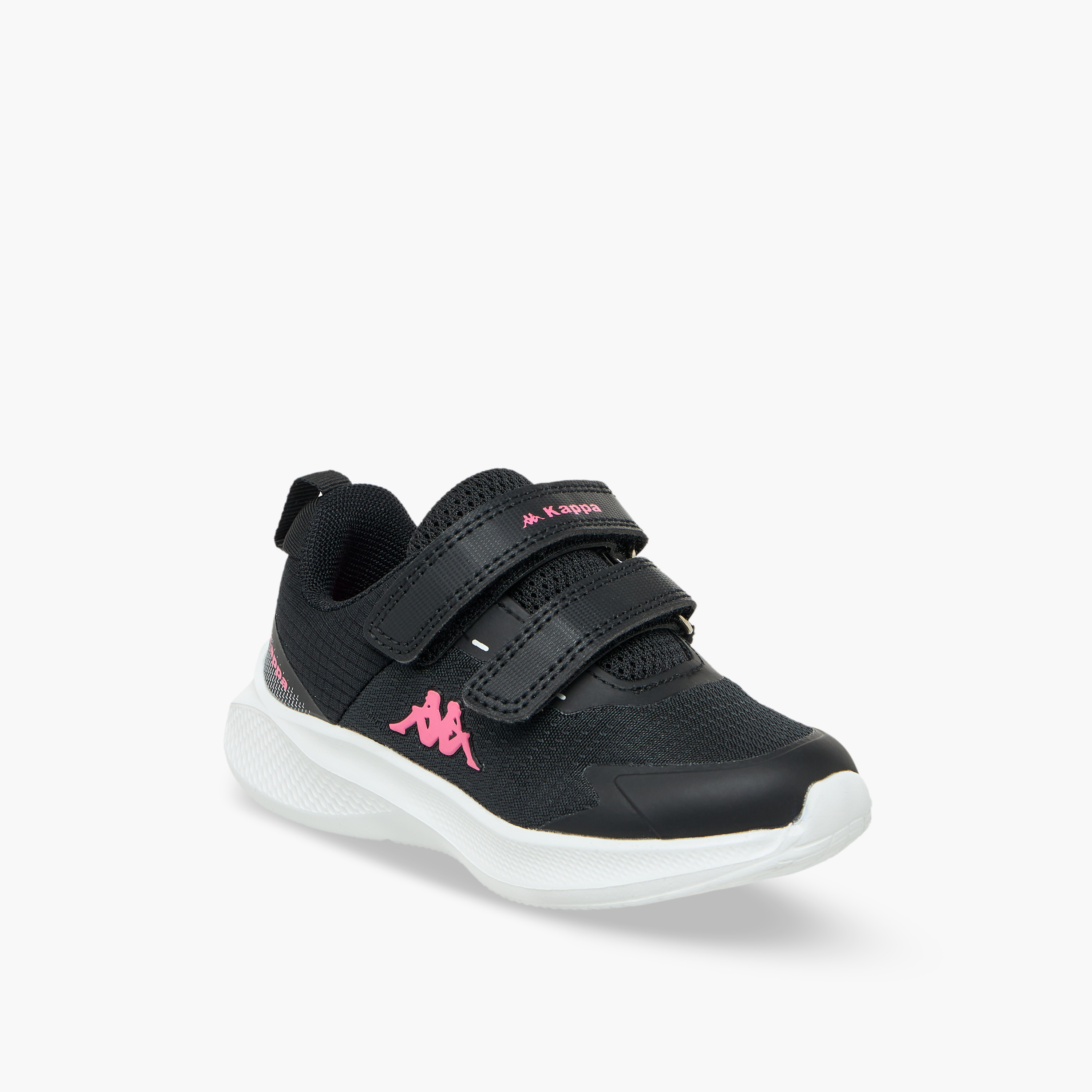 Kappa Girls Logo Print Hook & Loop Sports Shoes-girls-shoes-sneakers-image-2