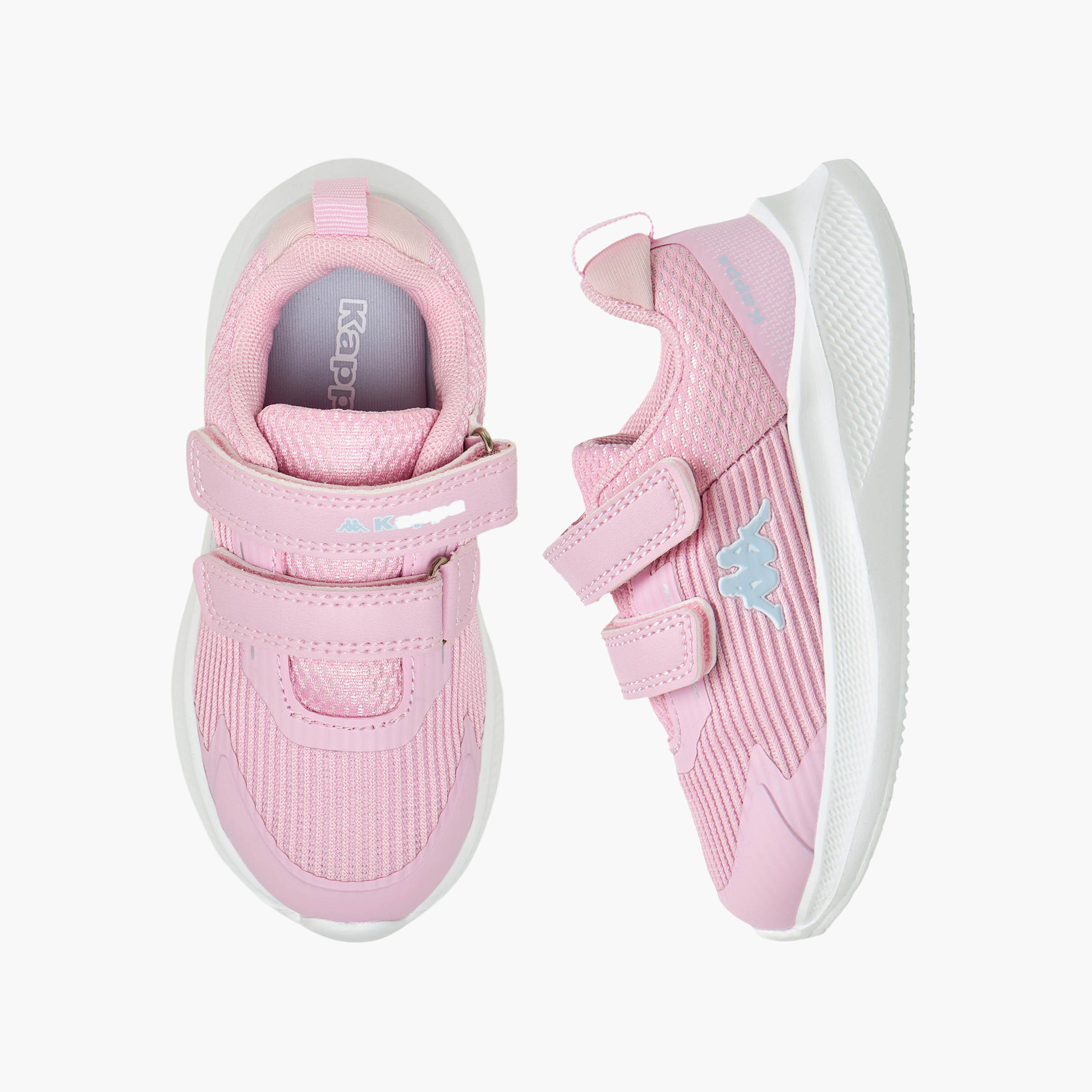 Kappa Girls Logo Print Hook & Loop Sports Shoes-girls-shoes-sneakers-image-1