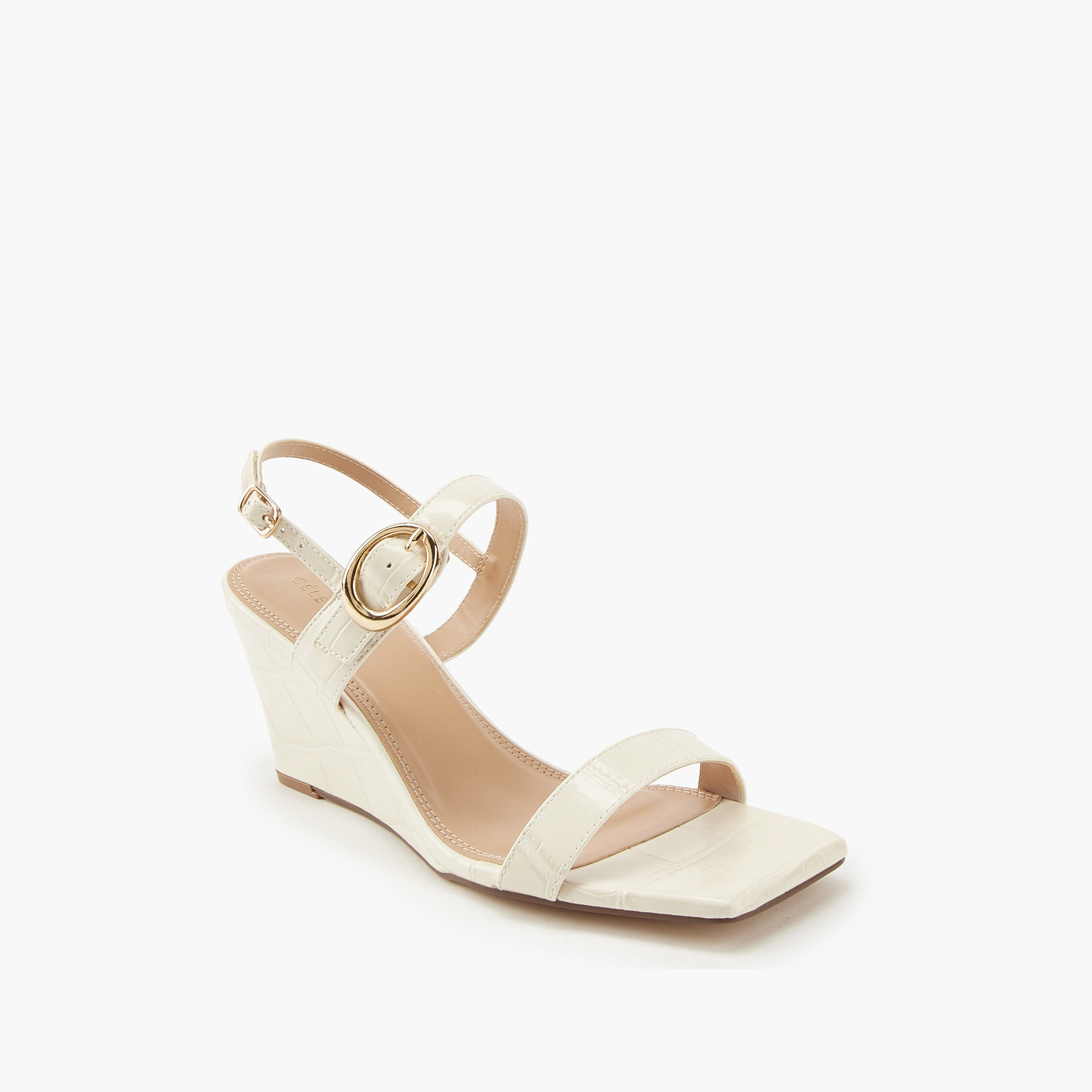 صندل سادة بكعب ويدج وإبزيم إغلاق للنساء من سيليست-women-shoes-sandals-heeled-image-3
