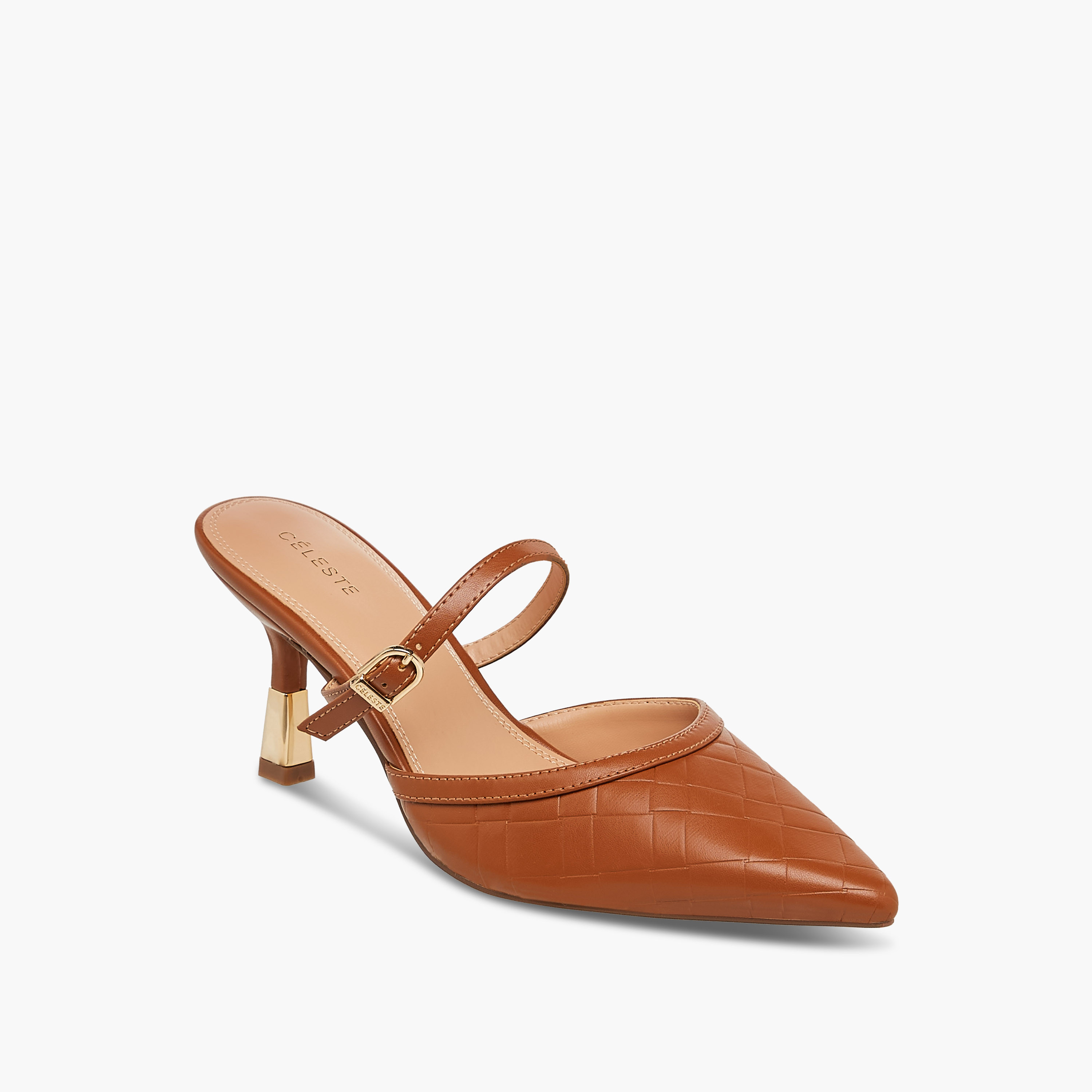 حذاء ميول بارز الملمس بمقدمة مدببة وكعب مدبب للنساء من سيليست-women-shoes-heels-image-2