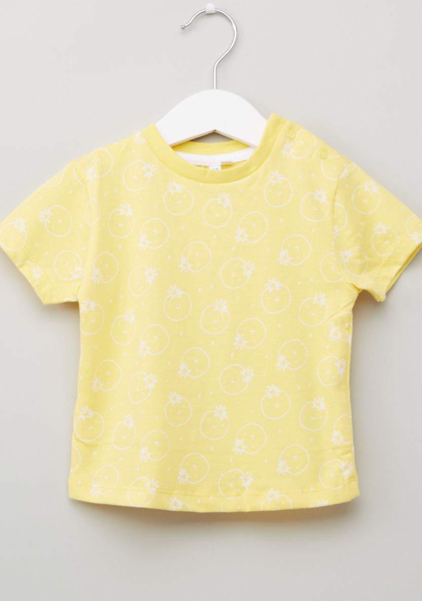 Juniors Printed Short Sleeves T-shirt - Set of 3-T Shirts-image-4