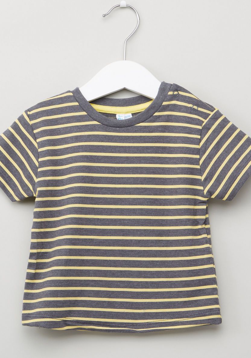 Juniors Printed Short Sleeves T-shirt - Set of 3-T Shirts-image-5