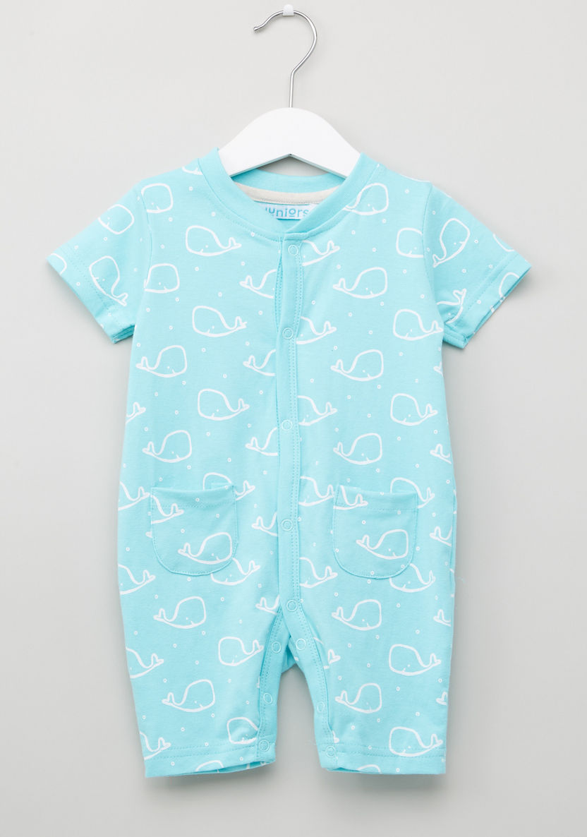 Juniors Graphic Printed Short Sleeves Romper - Set of 2-Rompers%2C Dungarees and Jumpsuits-image-1