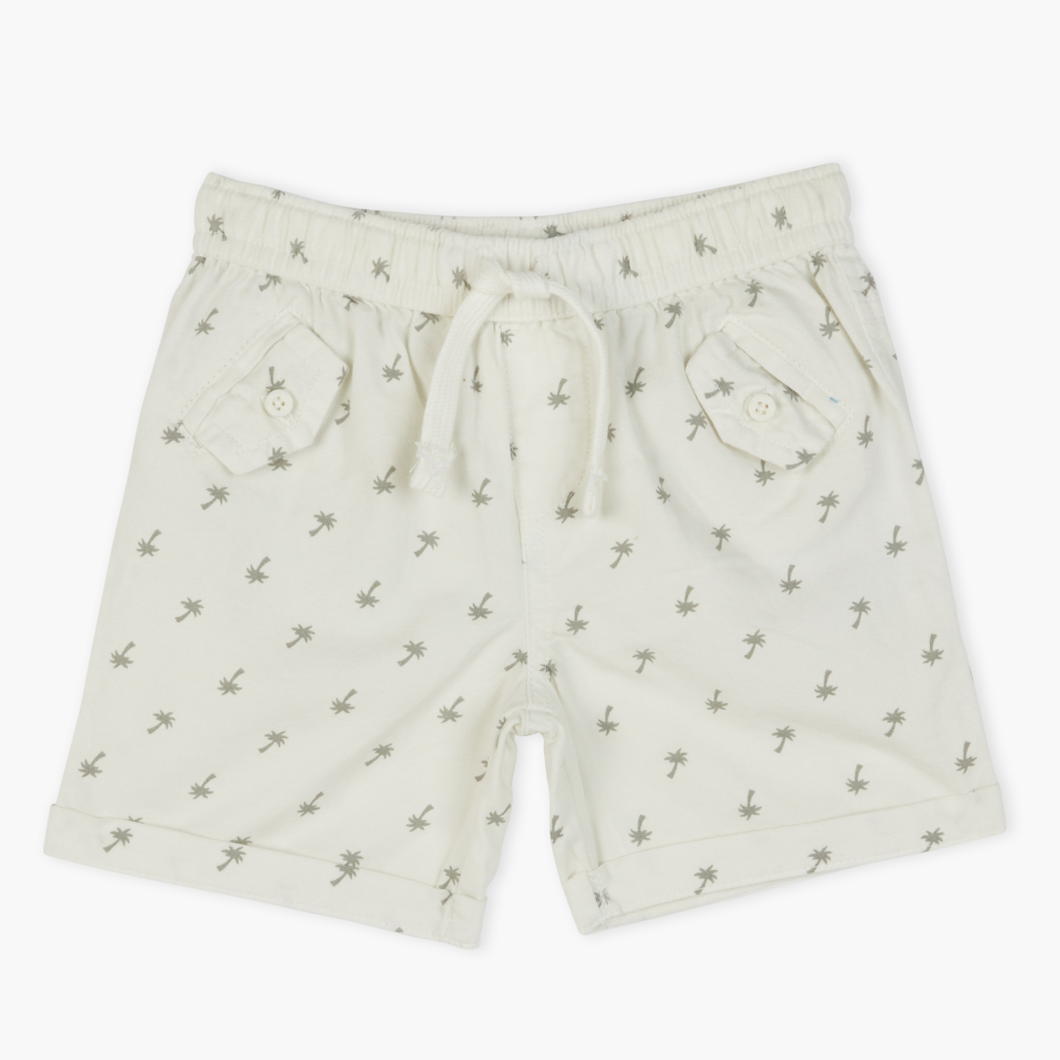 Juniors Printed Shorts with Elasticised Waistband-baby-boys-clothing-bottoms-shorts-image-1