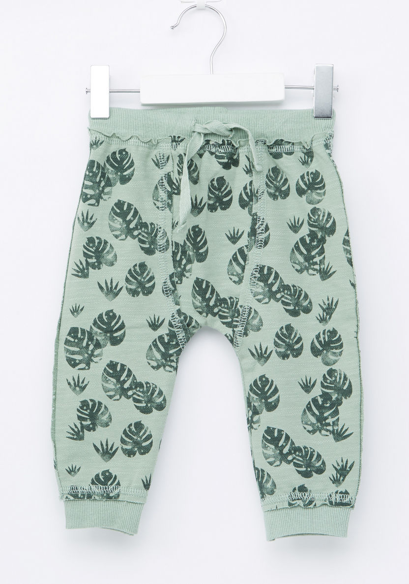 Giggles Printed Jog Pants with Elasticised Waistband and Drawstring-Joggers-image-0