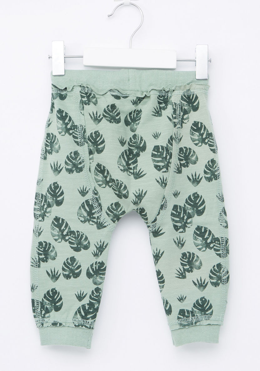 Giggles Printed Jog Pants with Elasticised Waistband and Drawstring-Joggers-image-2