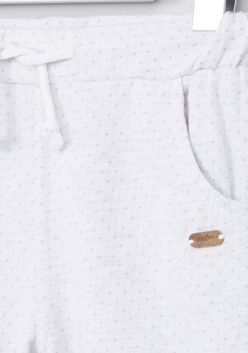 Giggles Textured Shorts with Pocket Detail and Drawstring-Shorts-image-1