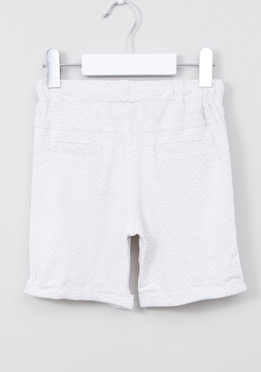 Giggles Textured Shorts with Pocket Detail and Drawstring-Shorts-image-2