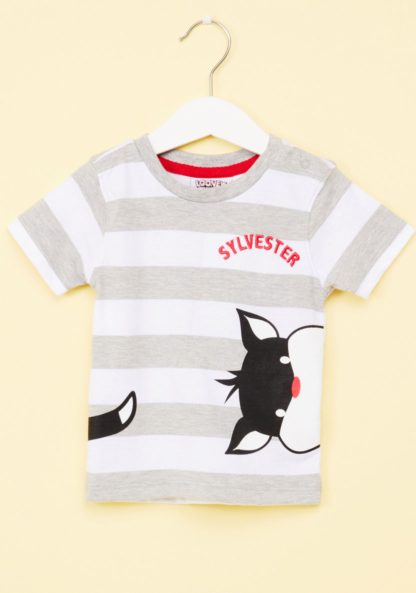 Looney Tunes Printed T-shirt with Shorts-Clothes Sets-image-1