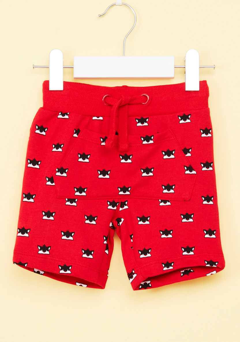 Looney Tunes Printed T-shirt with Shorts-Clothes Sets-image-4