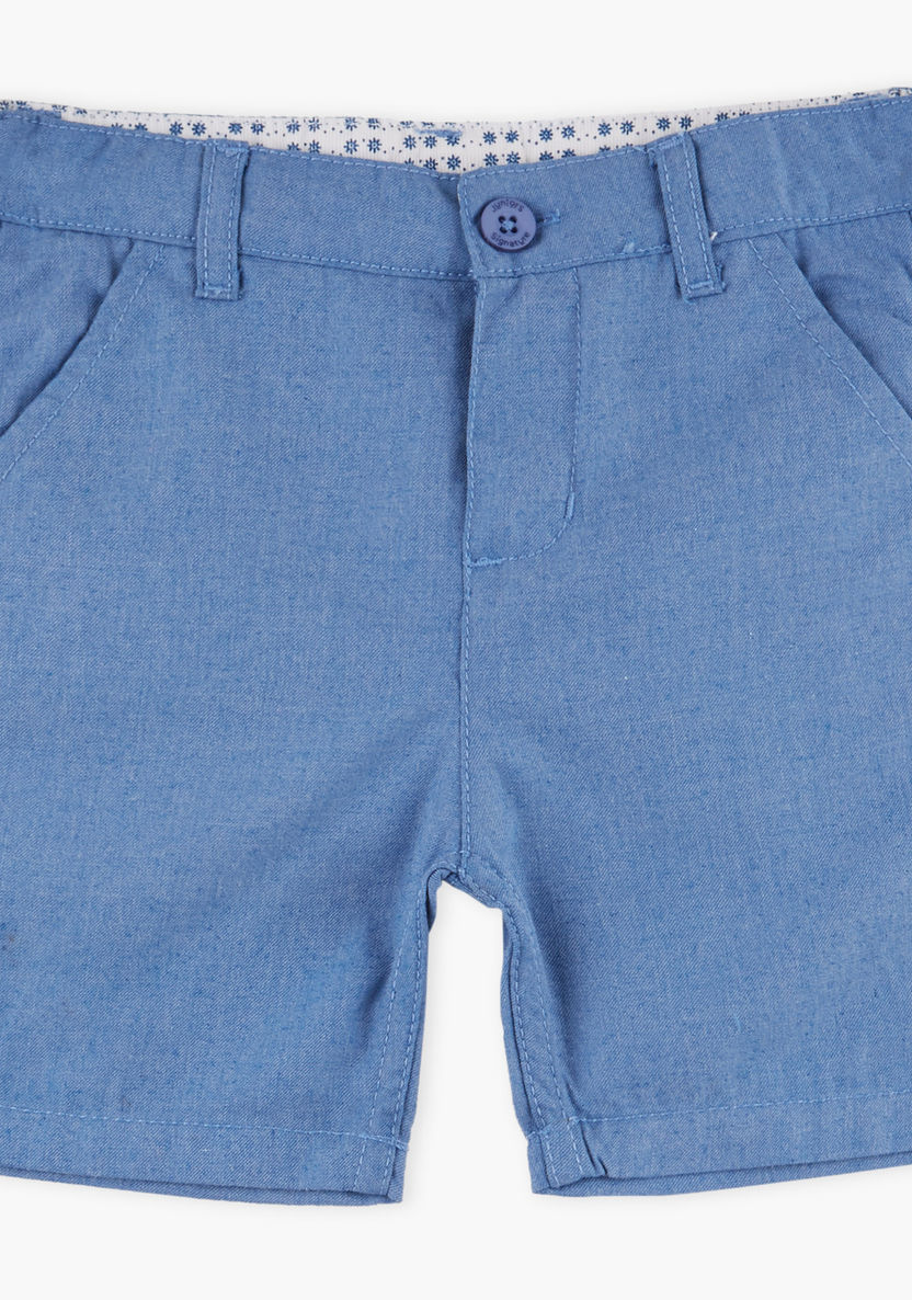 Juniors Pocket Detail Shorts with Button Closure-Shorts-image-0