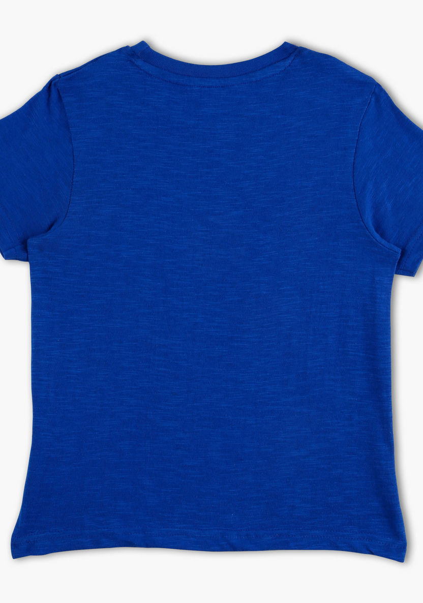 Juniors Printed Round Neck Short Sleeves T-shirt-T Shirts-image-1